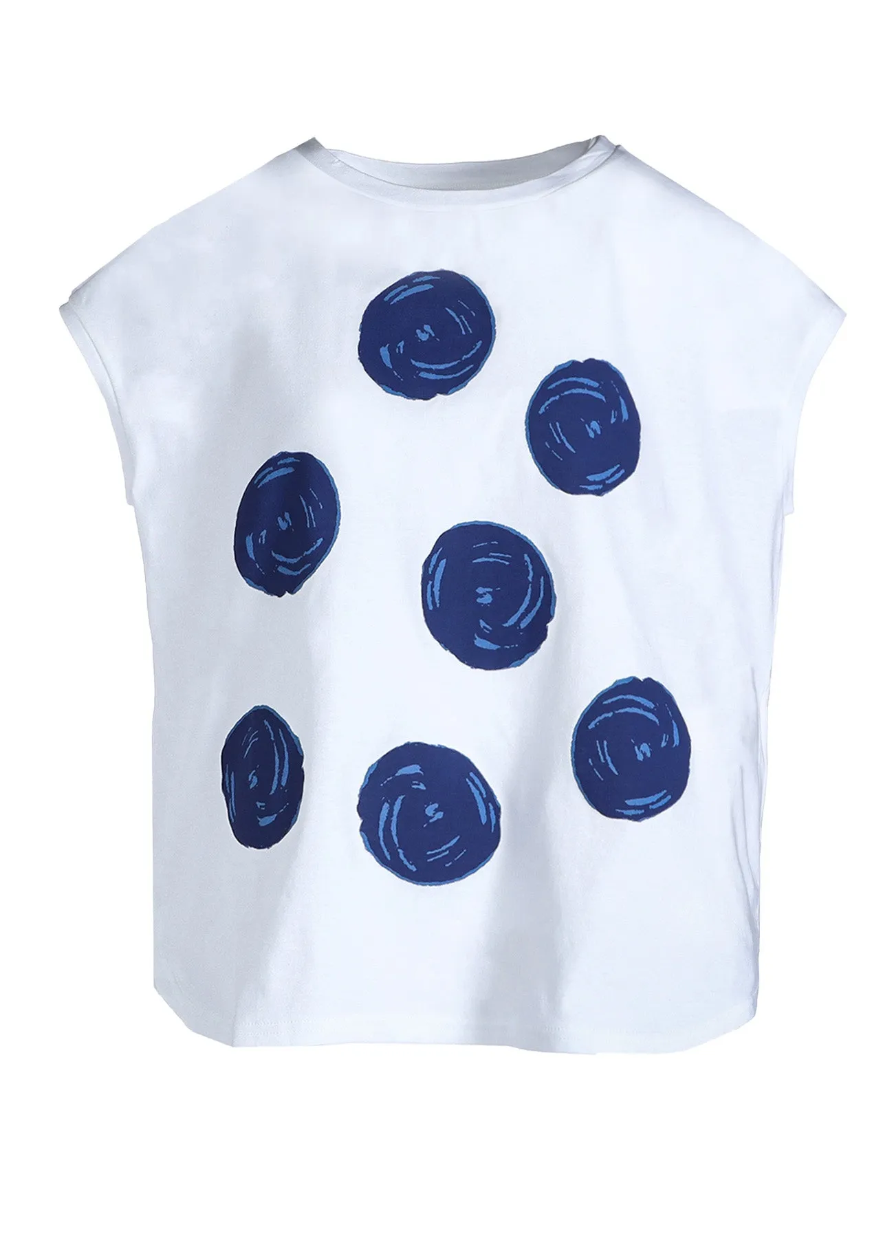 COTTON JERSEY DOT PRINT FRENCH SLEEVE SHIRT sold by Yohji Yamamoto product image thumbnail 2