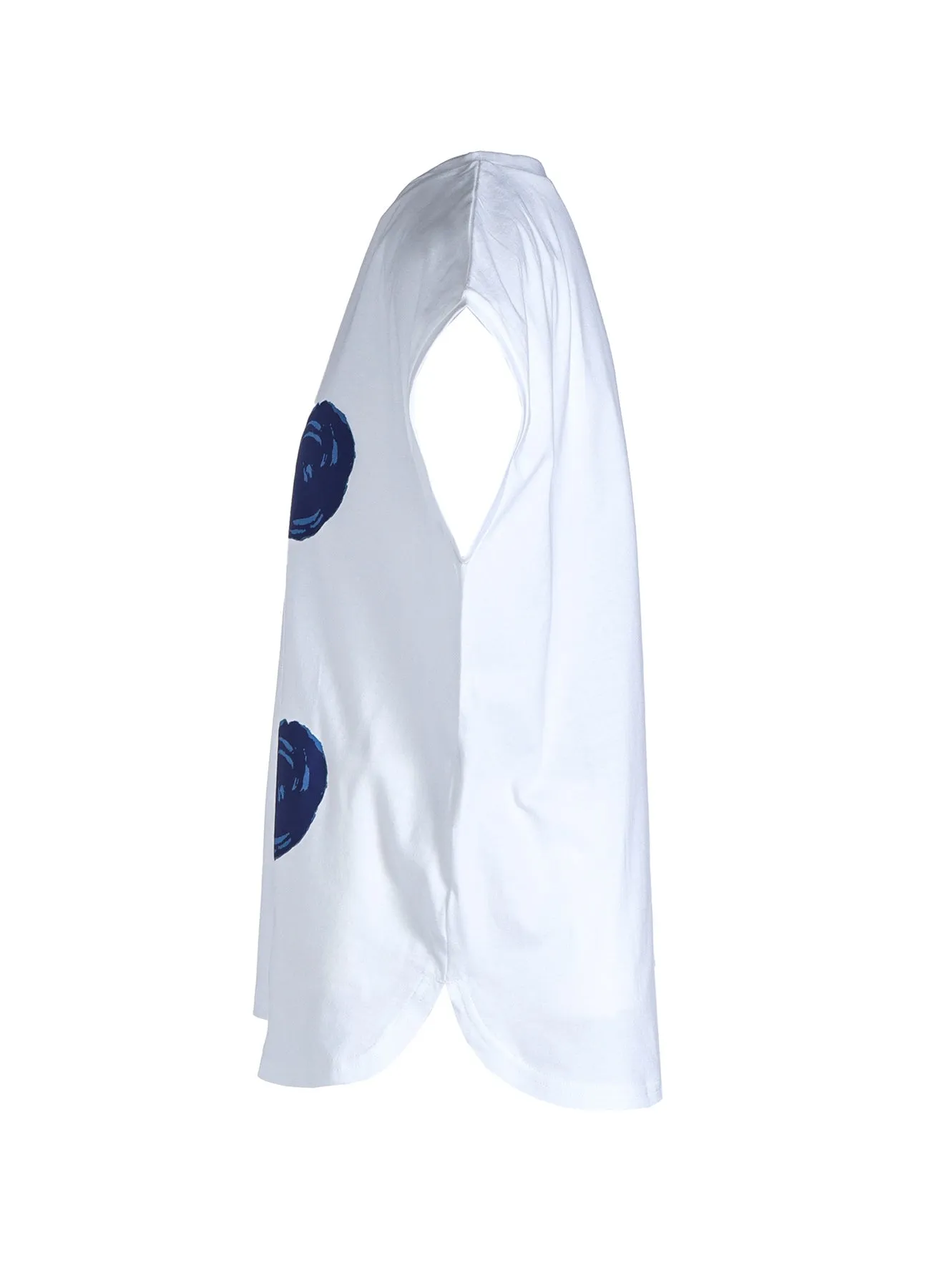 COTTON JERSEY DOT PRINT FRENCH SLEEVE SHIRT sold by Yohji Yamamoto product image thumbnail 3
