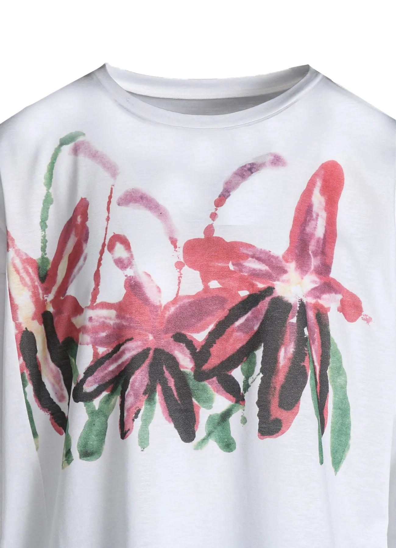CELLULOSE COTTON JERSEY FLOWER PRINT 3/4 SLEEVE SHIRT sold by Yohji Yamamoto product image thumbnail 5