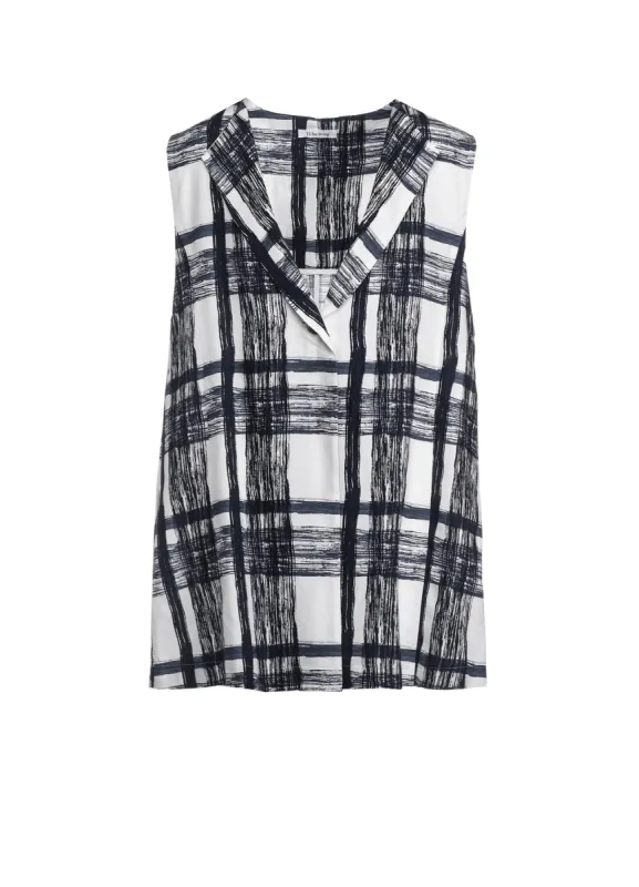 SHADOW PLAID LONG GILET sold by Yohji Yamamoto