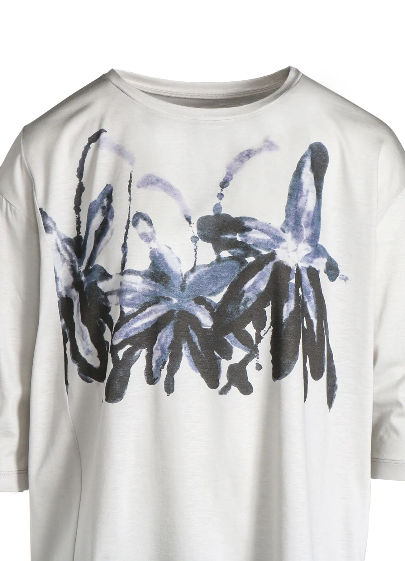 CELLULOSE COTTON JERSEY FLOWER PRINT 3/4 SLEEVE SHIRT sold by Yohji Yamamoto product image thumbnail 5