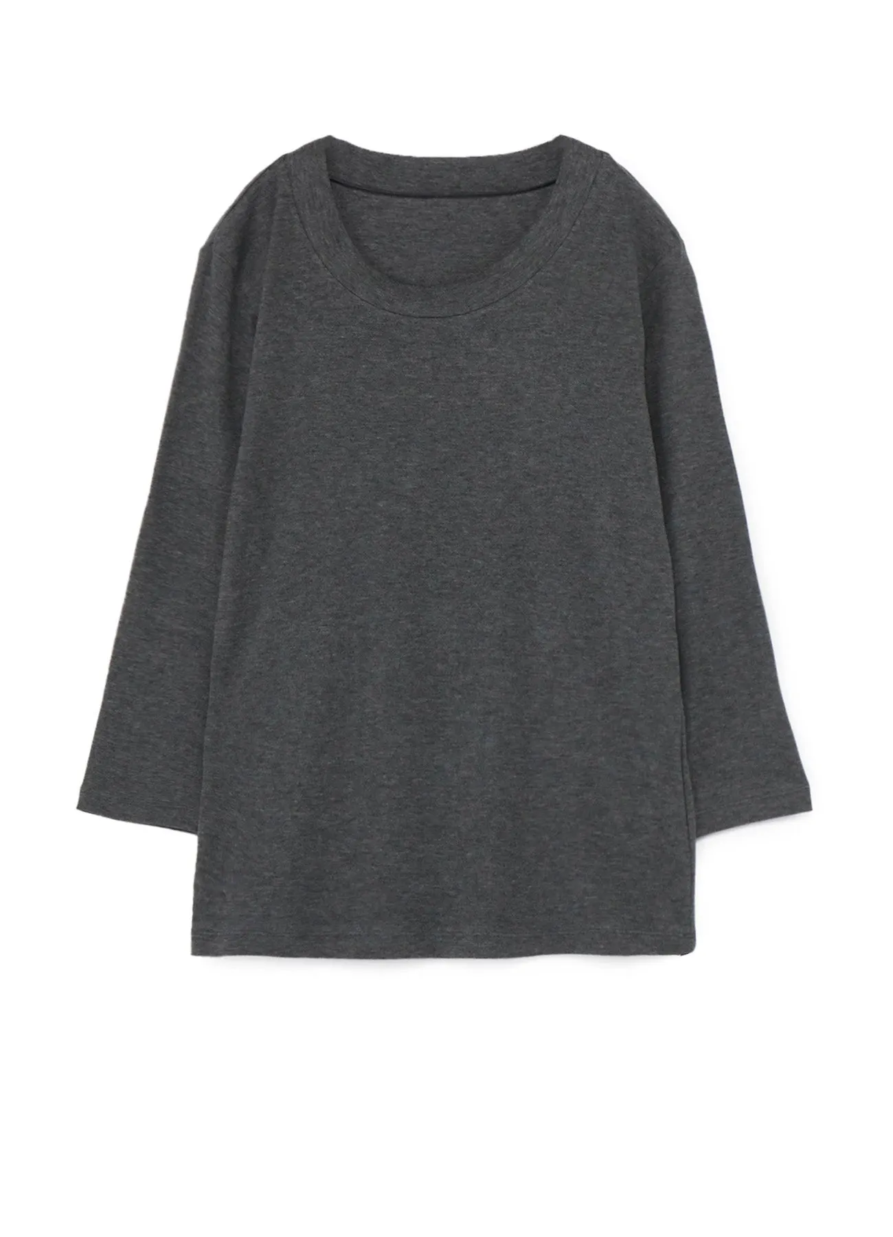 LYOCELL STRETCH RIB JERSEY ROUND NECK 3/4 SLEEVE SHIRT sold by Yohji Yamamoto