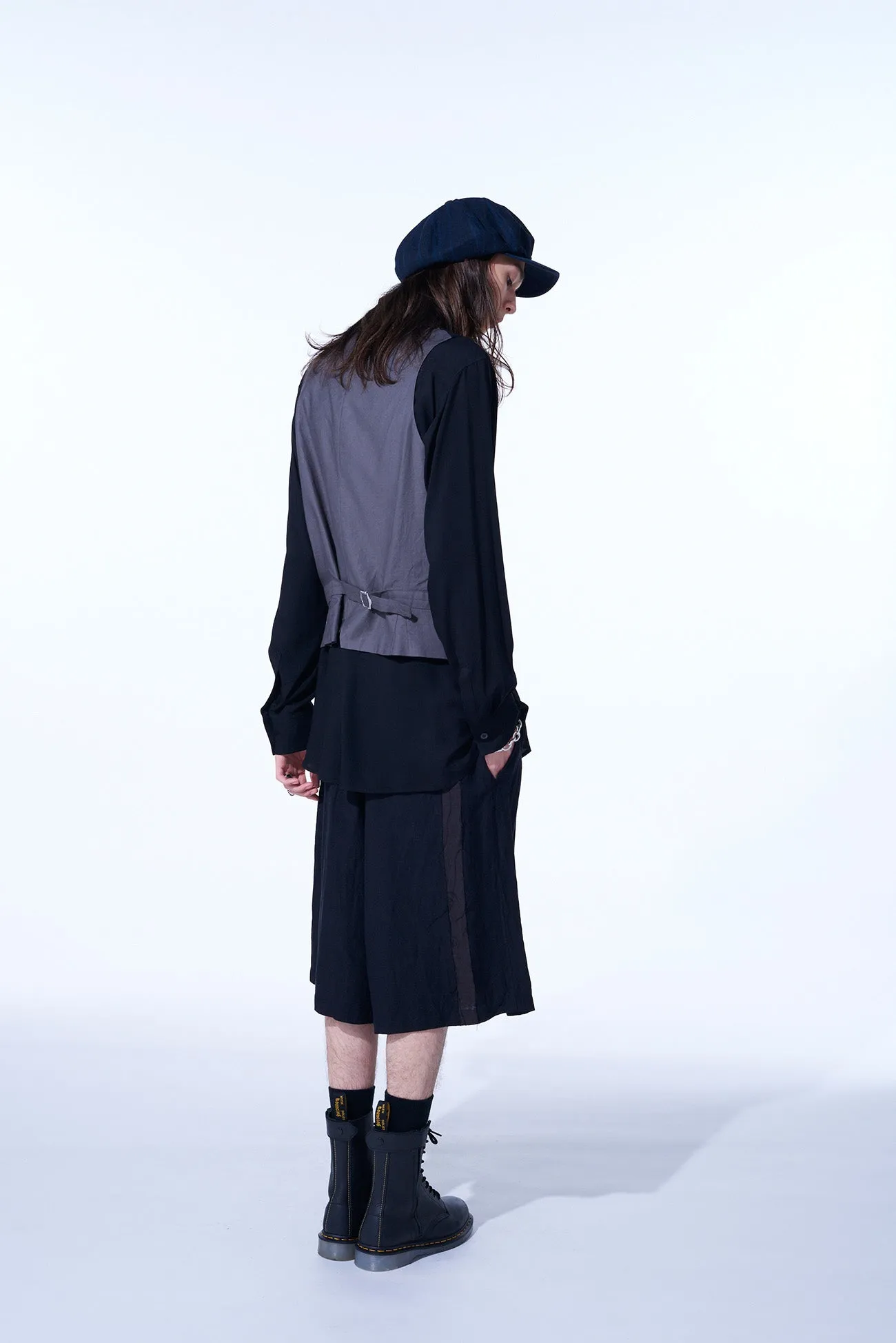 BIO-WASHED DUAL FABRIC CUTTING-EDGE VEST sold by Yohji Yamamoto product image thumbnail 5
