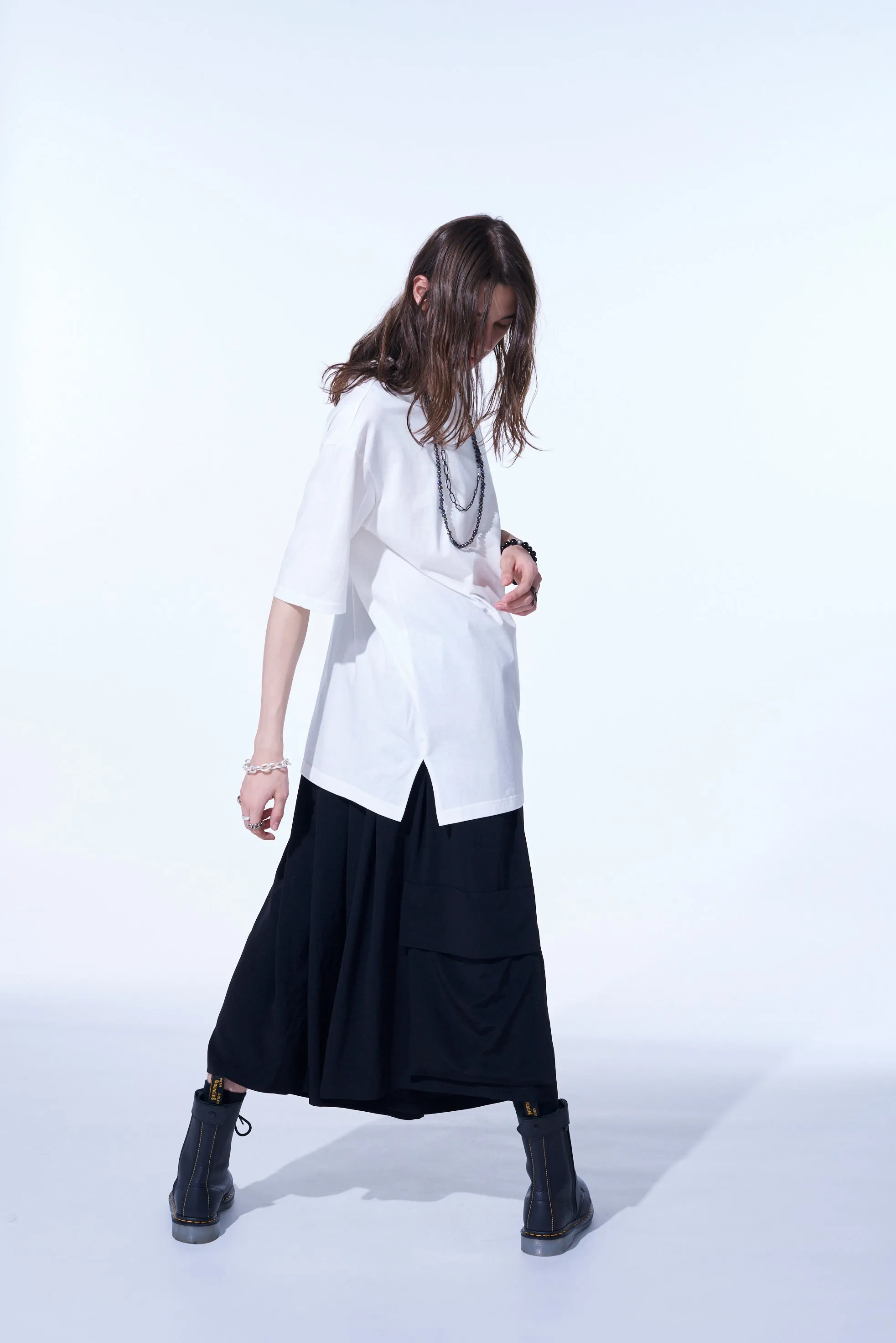 COTTON JERSEY LAYERED T-SHIRT sold by Yohji Yamamoto product image thumbnail 5
