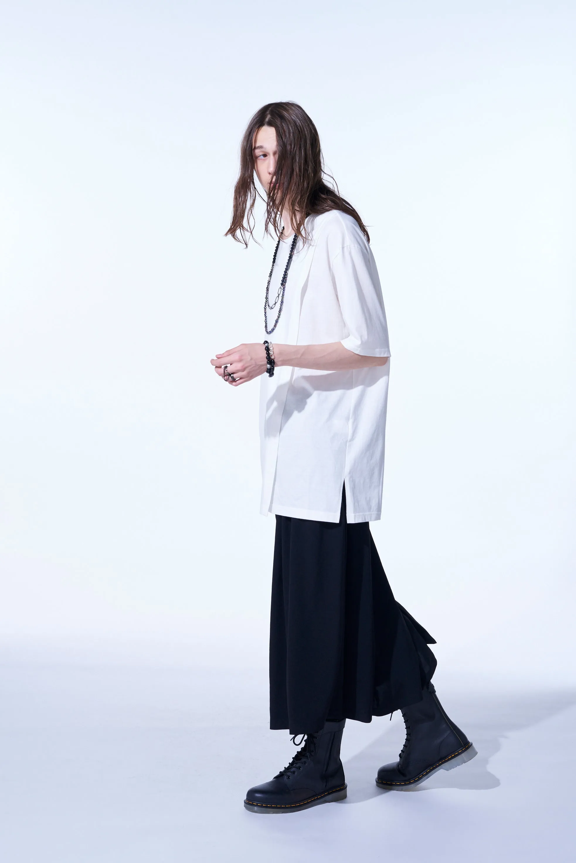 COTTON JERSEY LAYERED T-SHIRT sold by Yohji Yamamoto product image thumbnail 3