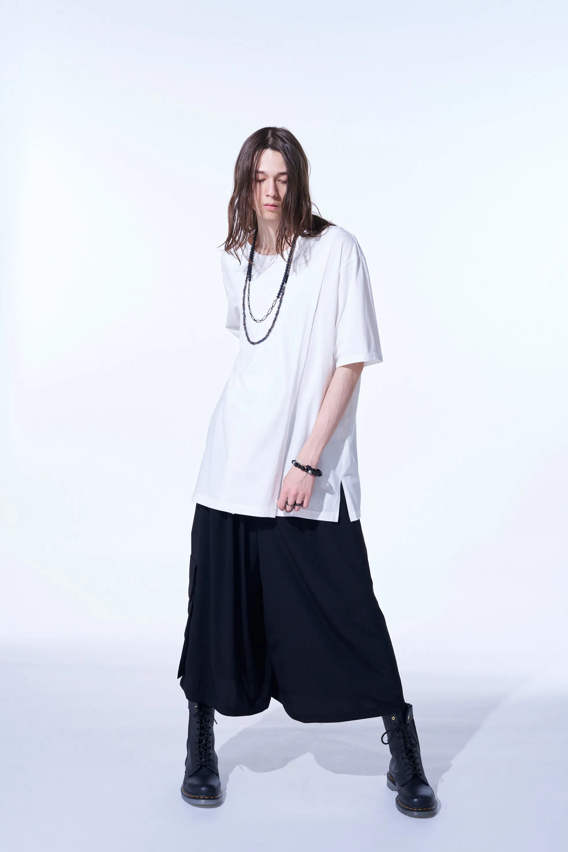 COTTON JERSEY LAYERED T-SHIRT sold by Yohji Yamamoto product image thumbnail 2