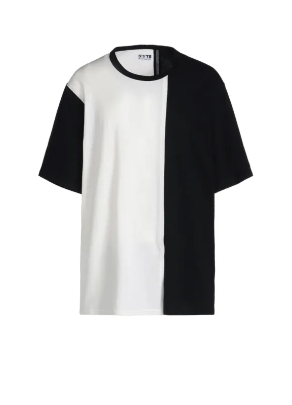 COLOR-SWITCHED ASYMMETRICAL DESIGN T-SHIRT sold by Yohji Yamamoto