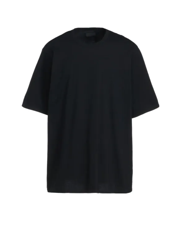 COTTON JERSEY VERTICALLY GRAFTED T-SHIRT WITH HEM SLITS sold by Yohji Yamamoto