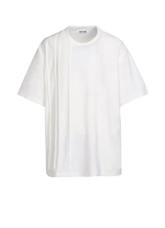 COTTON JERSEY VERTICALLY GRAFTED STRIPED T-SHIRT sold by Yohji Yamamoto