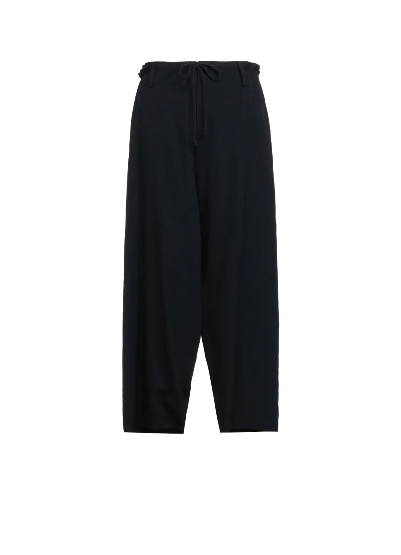 WASHER FINISHED WOOL GABARDINE DRAWSTRING WIDE PANTS sold by Yohji Yamamoto