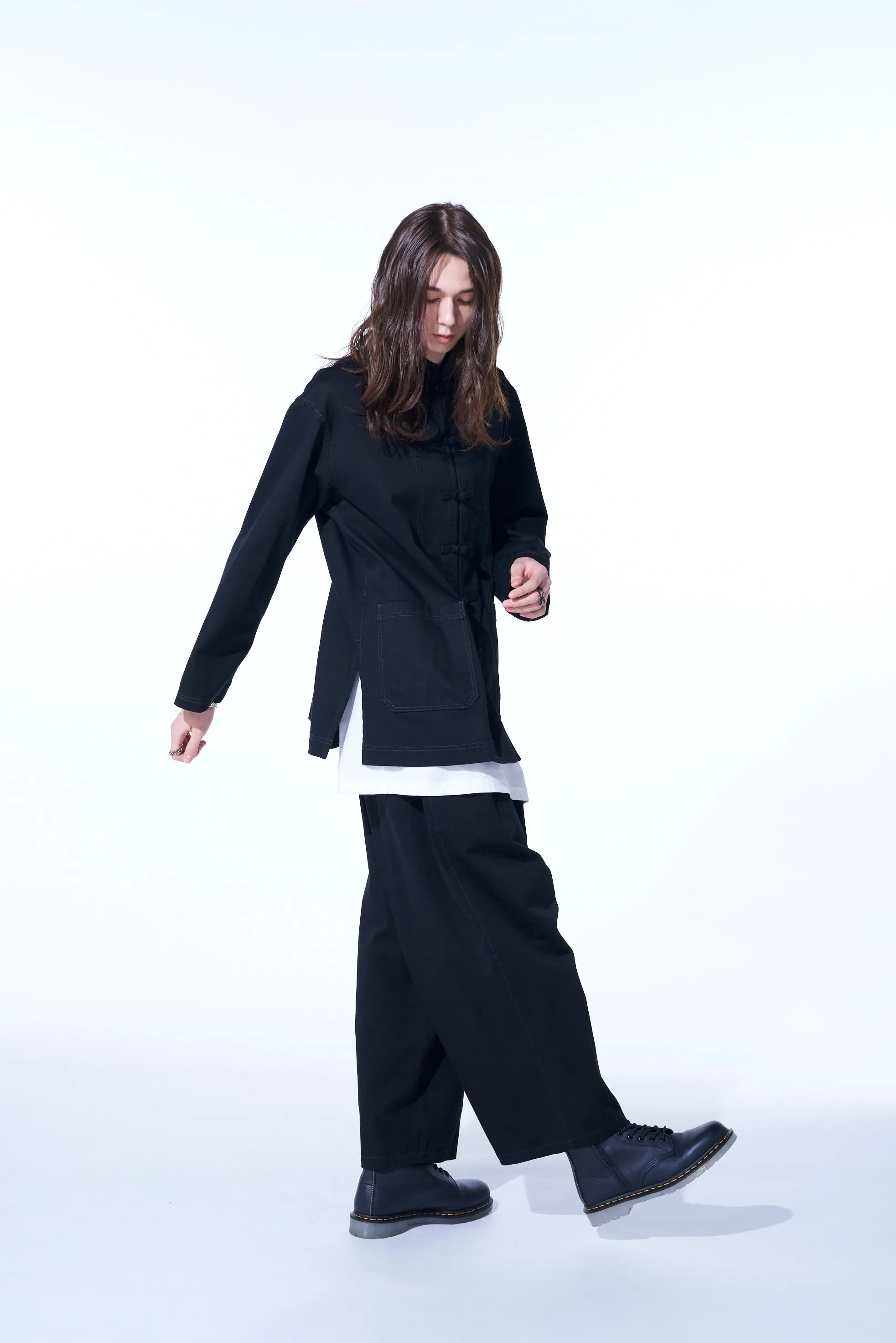COTTON DRILL DRAWSTRING WIDE PANTS sold by Yohji Yamamoto product image thumbnail 5