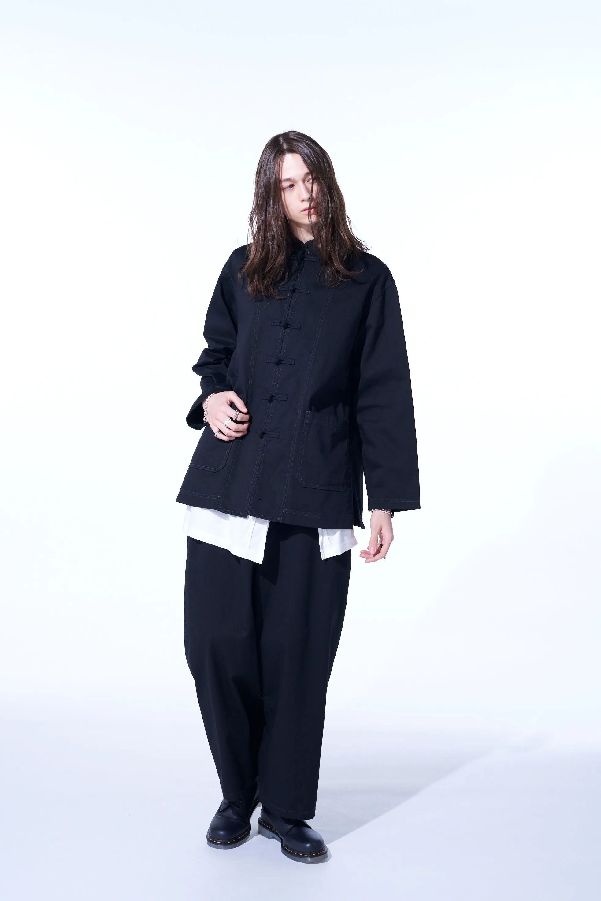 COTTON DRILL DRAWSTRING WIDE PANTS sold by Yohji Yamamoto product image thumbnail 2
