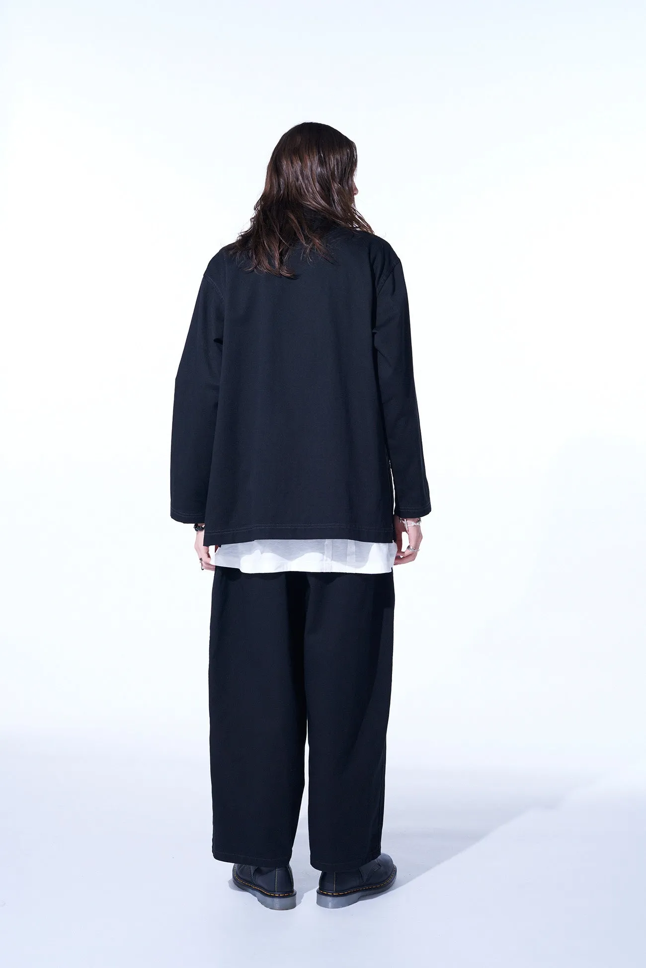COTTON DRILL DRAWSTRING WIDE PANTS sold by Yohji Yamamoto product image thumbnail 4
