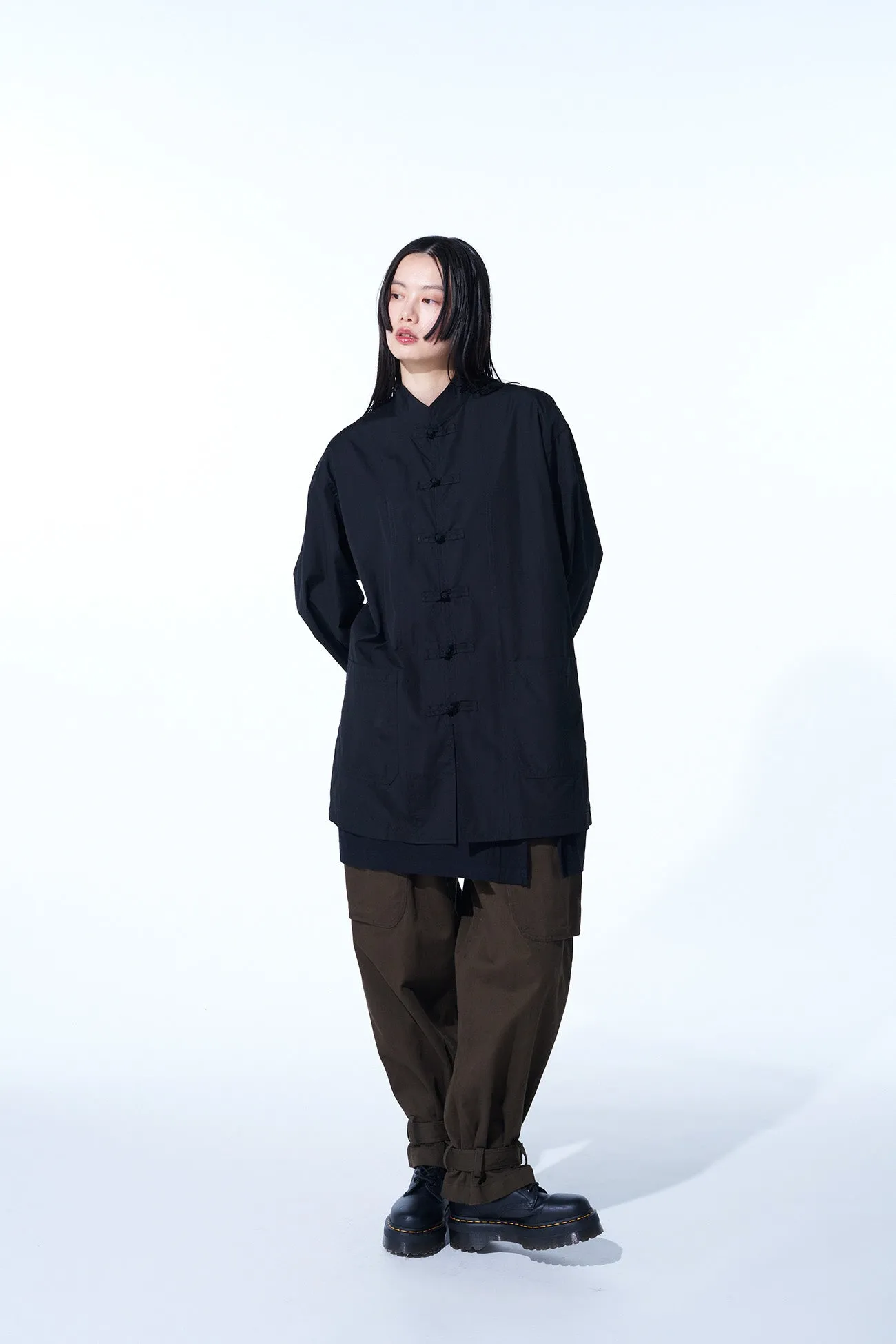 COTTON DRILL CARGO PANTS WITH BELTED HEMS sold by Yohji Yamamoto product image thumbnail 5
