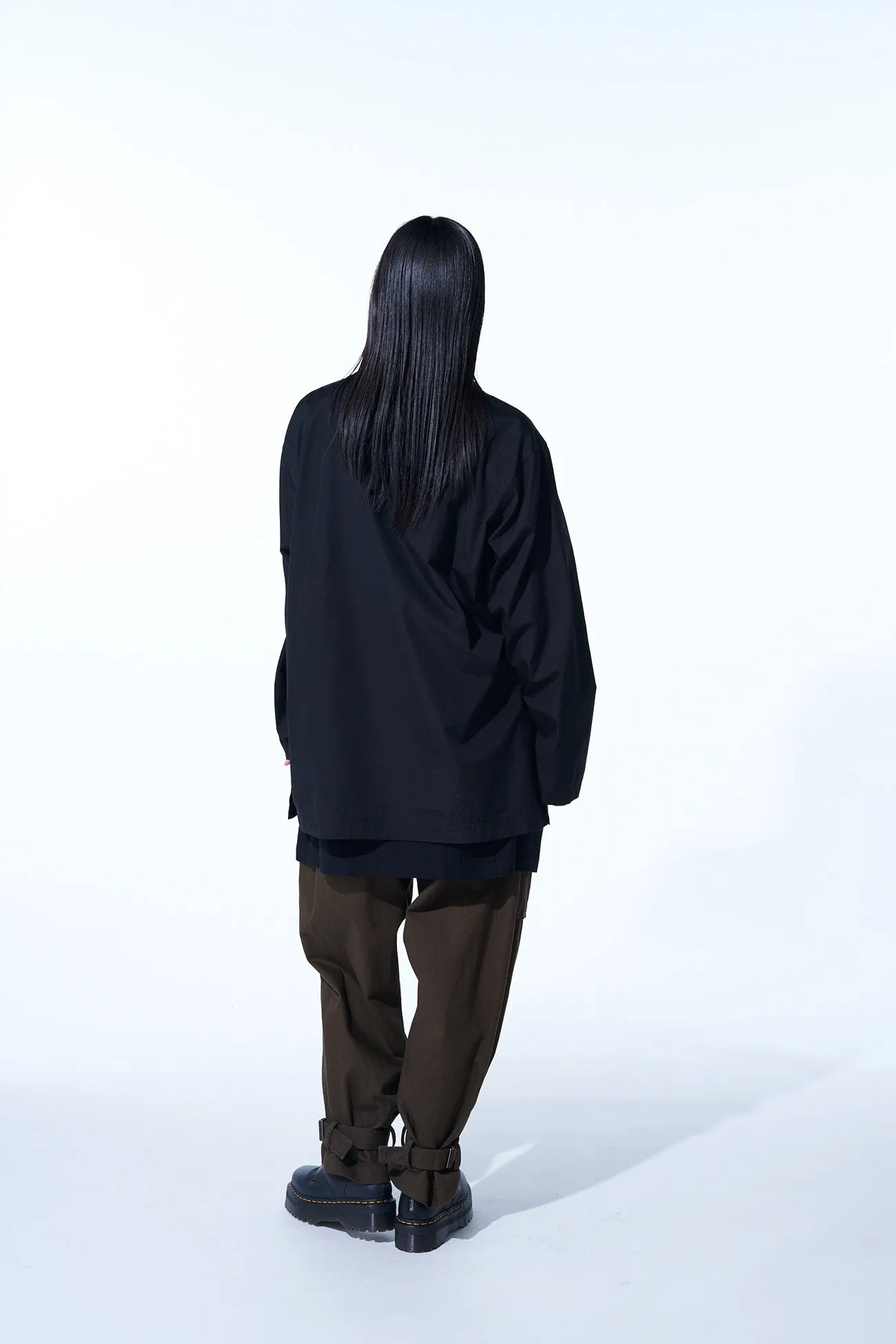 COTTON DRILL CARGO PANTS WITH BELTED HEMS sold by Yohji Yamamoto product image thumbnail 4
