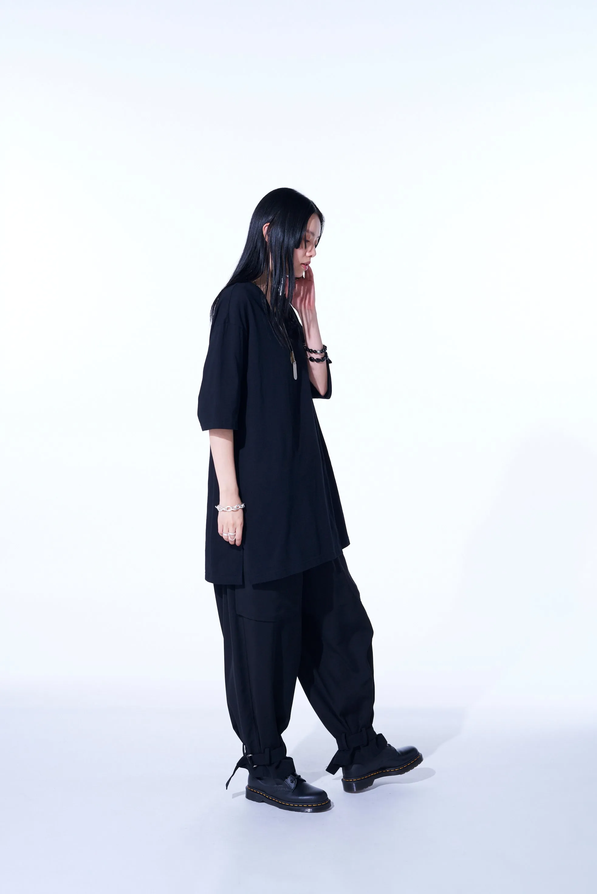 COTTON JERSEY LAYERED T-SHIRT sold by Yohji Yamamoto product image thumbnail 5