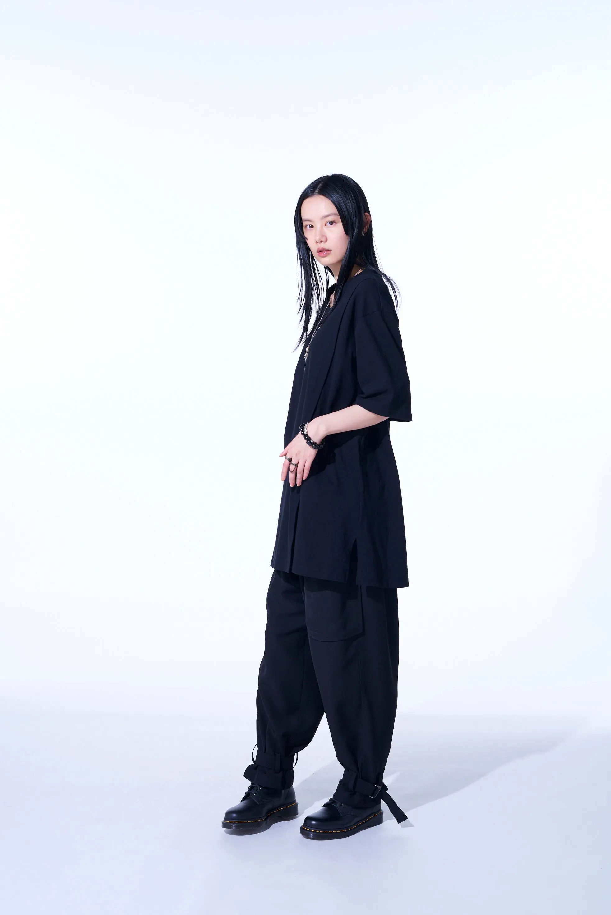 COTTON JERSEY LAYERED T-SHIRT sold by Yohji Yamamoto product image thumbnail 3