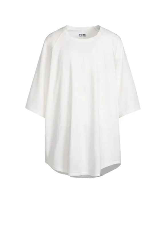 COTTON JERSEY BACK CENTER STITCH OVERSIZED RAGLAN SLEEVE T-SHIRT sold by Yohji Yamamoto