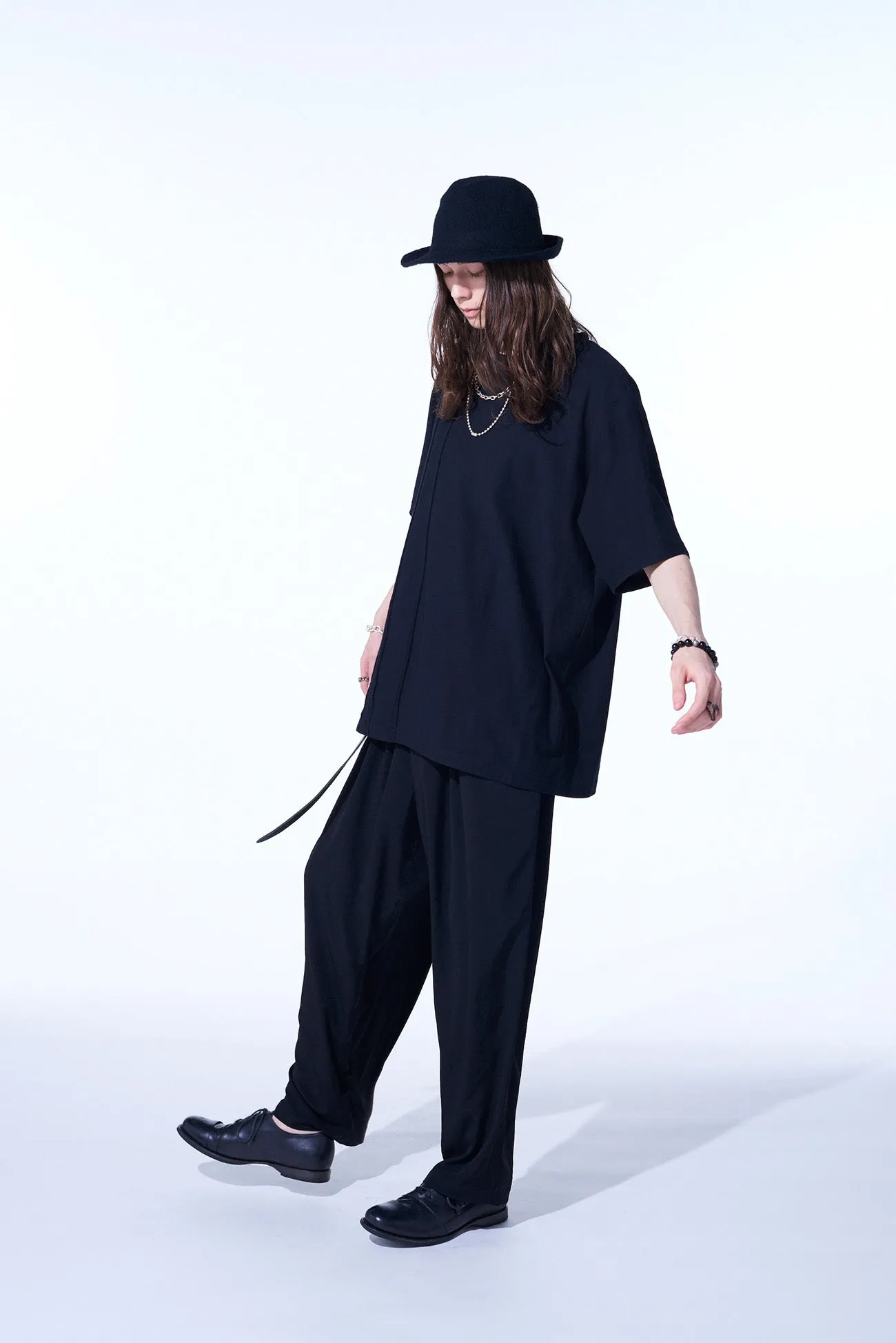 COTTON JERSEY VERTICALLY GRAFTED STRIPED T-SHIRT sold by Yohji Yamamoto product image thumbnail 3