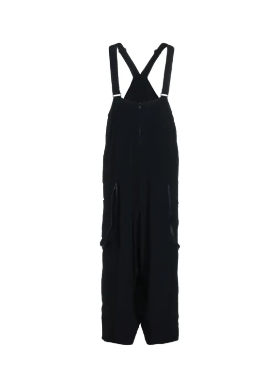 CREPE DE CHINE GUSSETED ZIPPERED POCKET OVERALL sold by Yohji Yamamoto