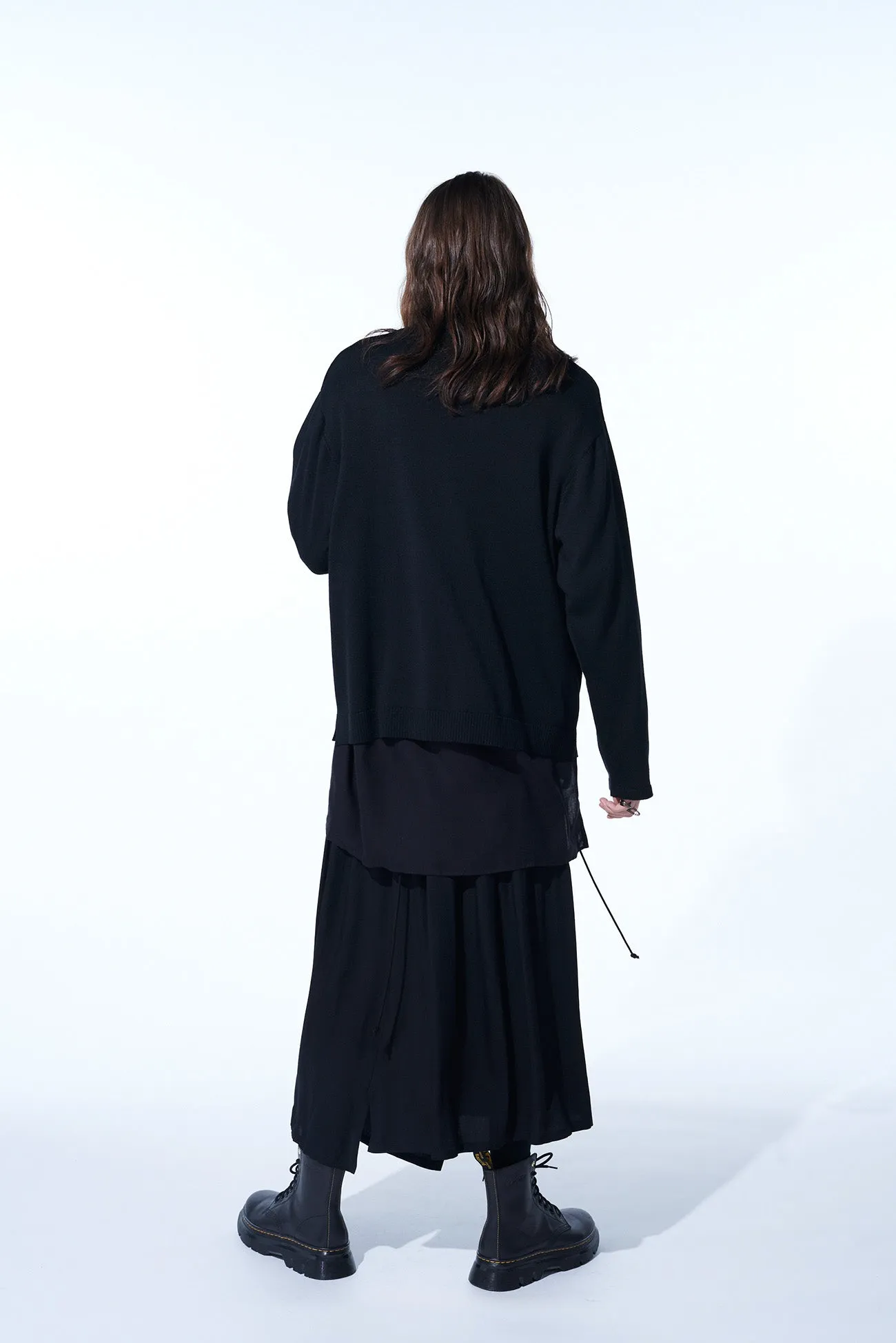 BLENDED YARN PULLOVER KINT WITH KNIT WITH OUTSEAM DESIGN sold by Yohji Yamamoto product image thumbnail 4