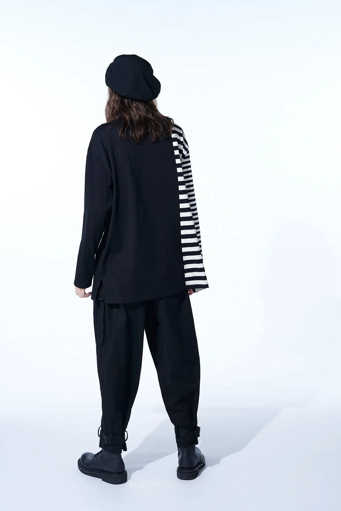 COTTON DRILL CARGO PANTS WITH BELTED HEMS sold by Yohji Yamamoto product image thumbnail 4