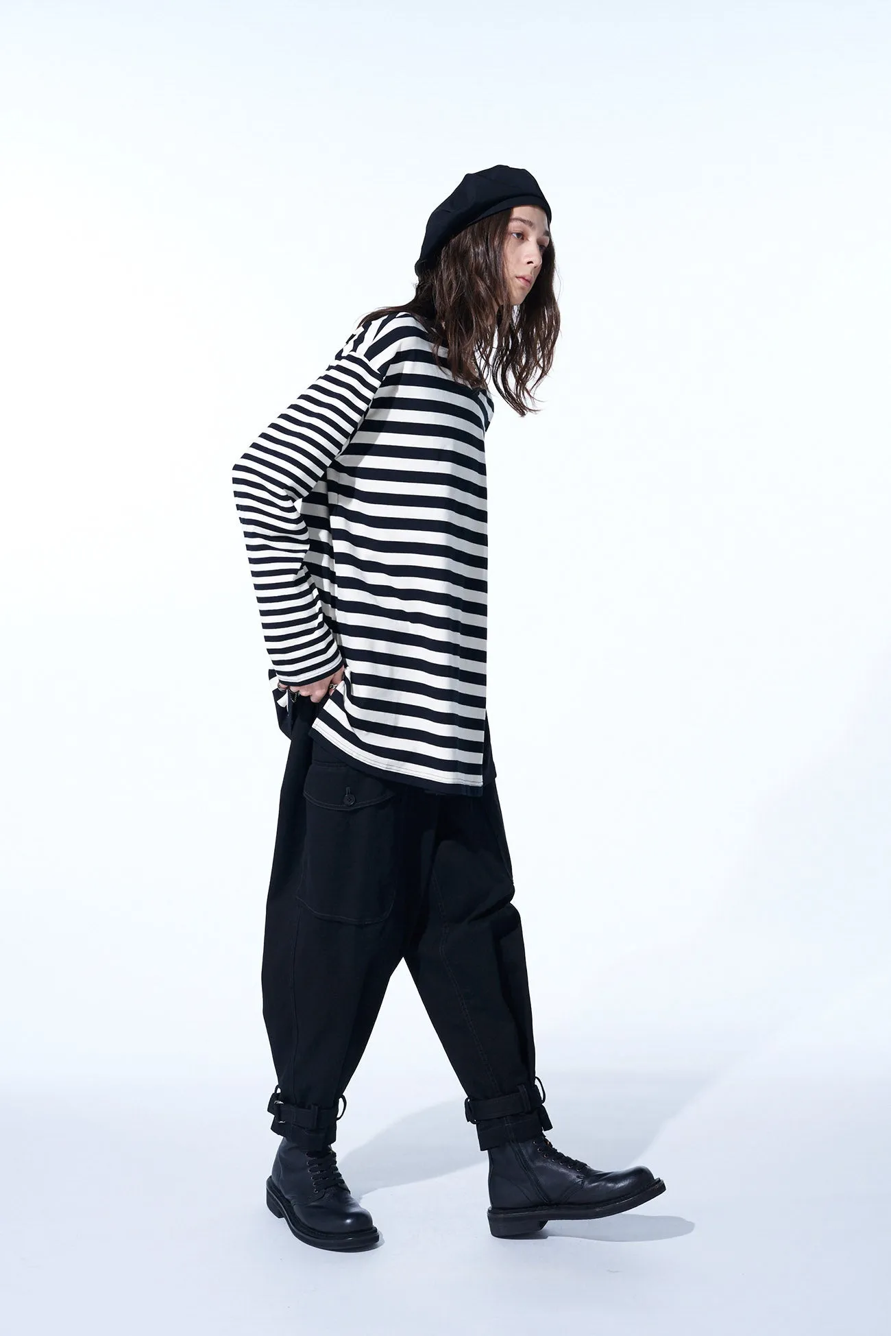 COTTON DRILL CARGO PANTS WITH BELTED HEMS sold by Yohji Yamamoto product image thumbnail 5