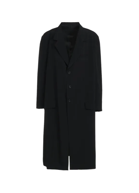 CREPE DE CHINE OVERSIZED NOTCHED LAPEL LONG JACKET sold by Yohji Yamamoto