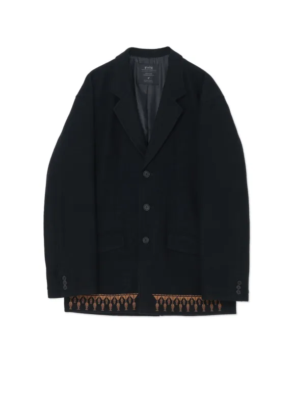 COMPRESSED JERSEY ETHNIC EMBROIDERED JACKET sold by Yohji Yamamoto