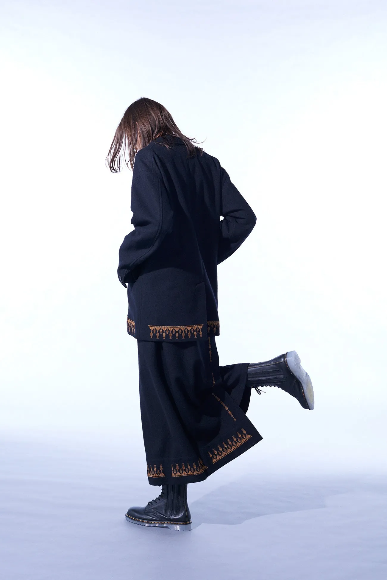 COMPRESSED JERSEY ETHNIC EMBROIDERED JACKET sold by Yohji Yamamoto product image thumbnail 4