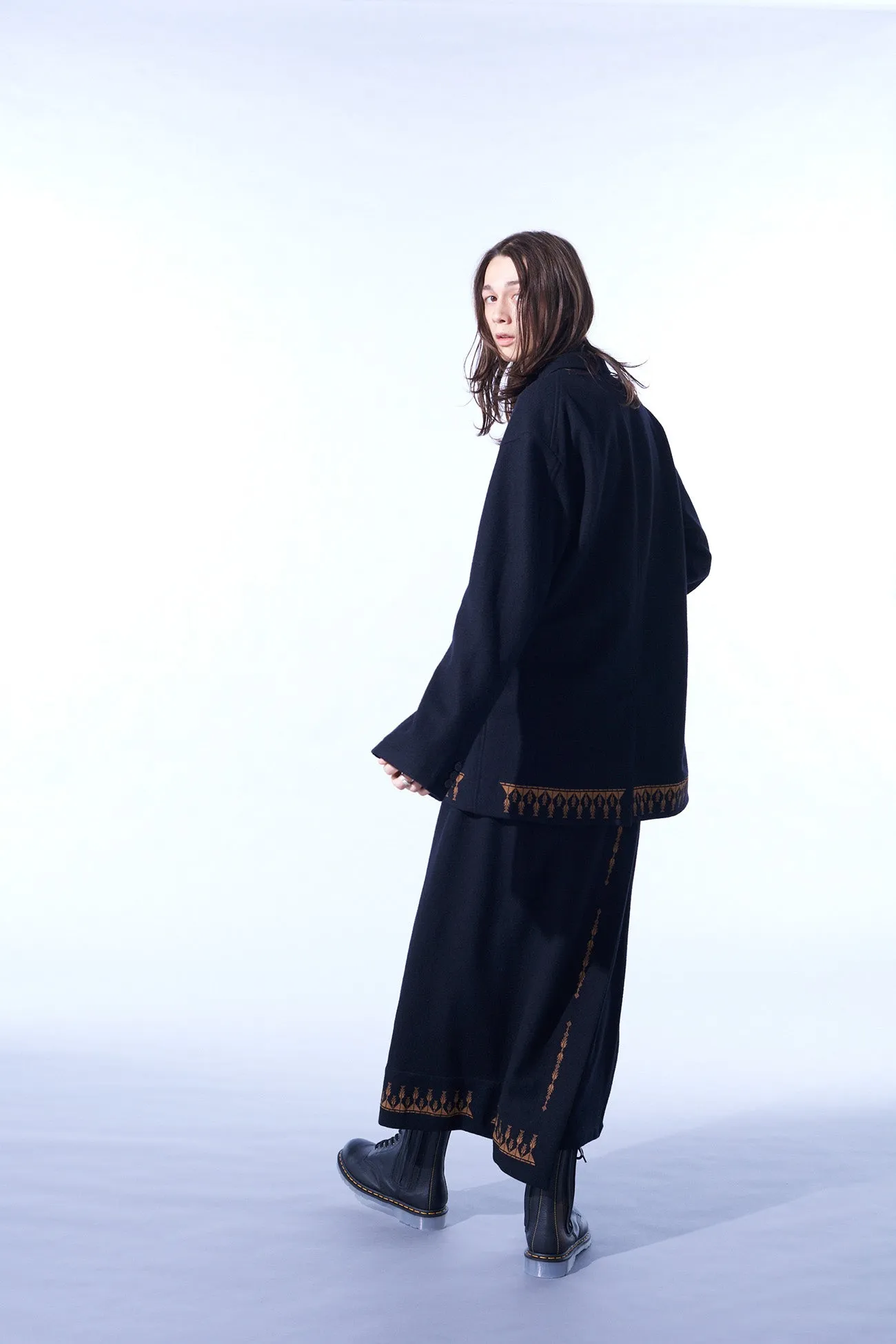 COMPRESSED JERSEY ETHNIC EMBROIDERED JACKET sold by Yohji Yamamoto product image thumbnail 3