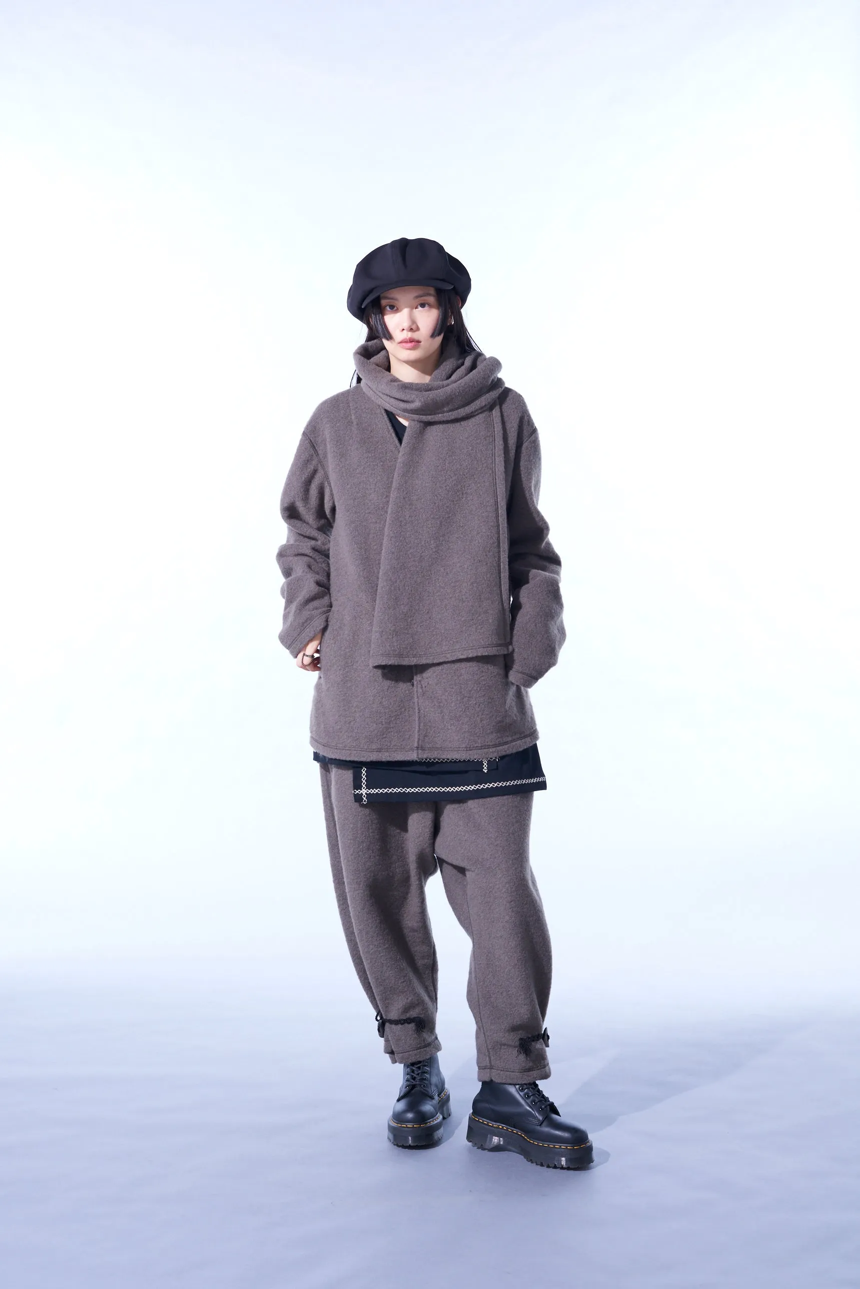 PE/W SLIVER JERSEY SARUEL PANTS WITH TOGGLE BUTTONS AT HEM sold by Yohji Yamamoto product image thumbnail 2