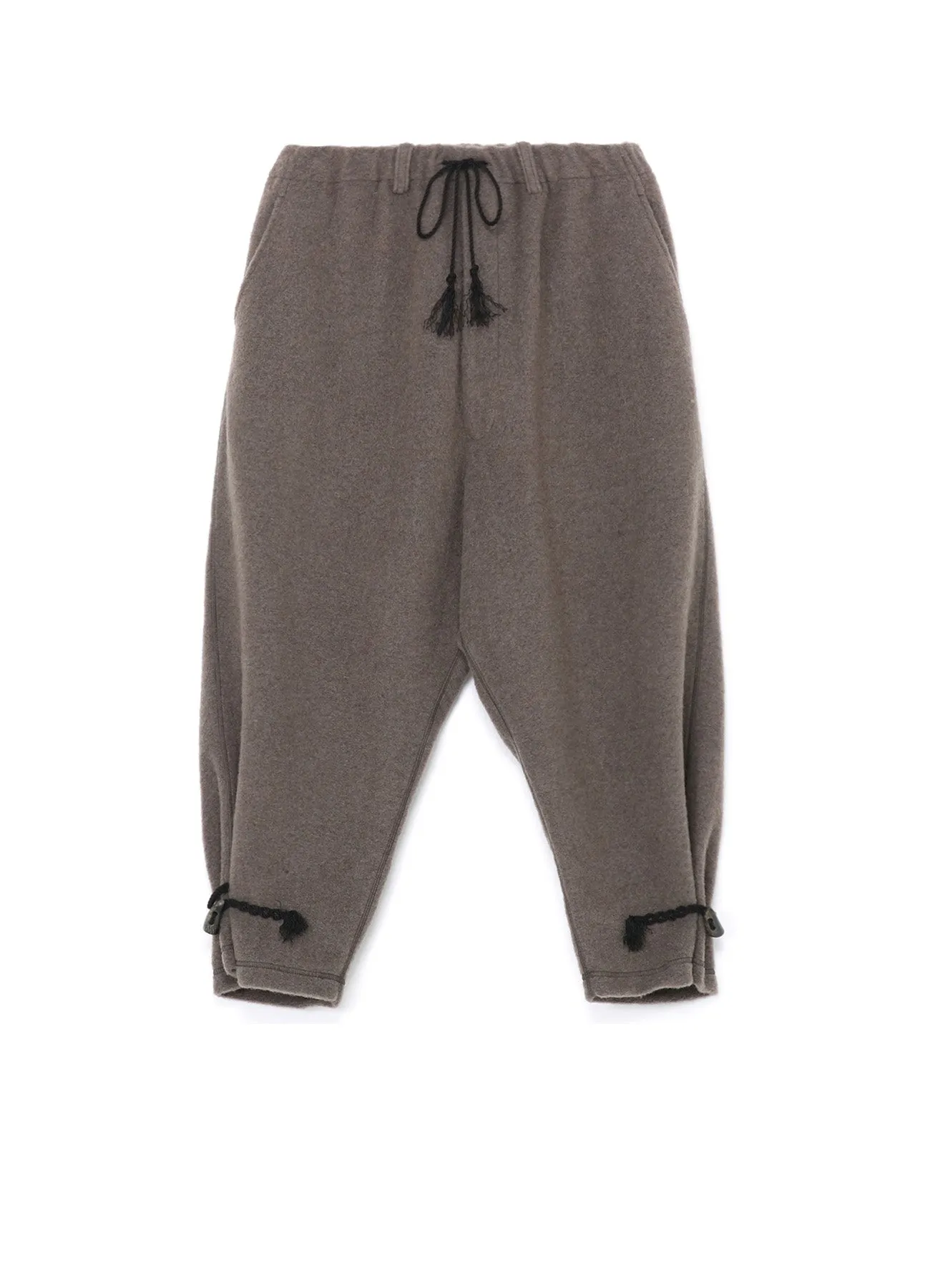 PE/W SLIVER JERSEY SARUEL PANTS WITH TOGGLE BUTTONS AT HEM sold by Yohji Yamamoto