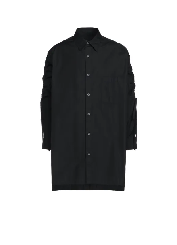 COTTON BROAD CLOTH OVERSIZED SHIRT WITH GATHERED STRINGS sold by Yohji Yamamoto