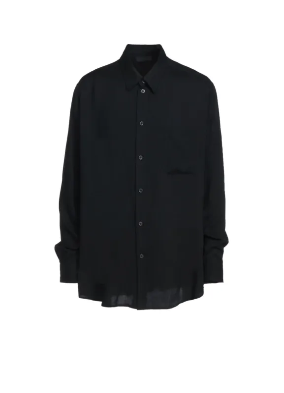 RAYON WASHER TWILL LOOSE FIT REGULAR COLLAR SHIRT sold by Yohji Yamamoto