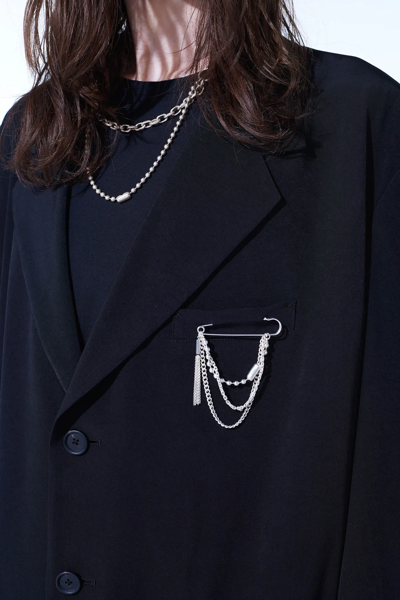 BRASS BALL CHAIN BROOCH sold by Yohji Yamamoto product image thumbnail 2