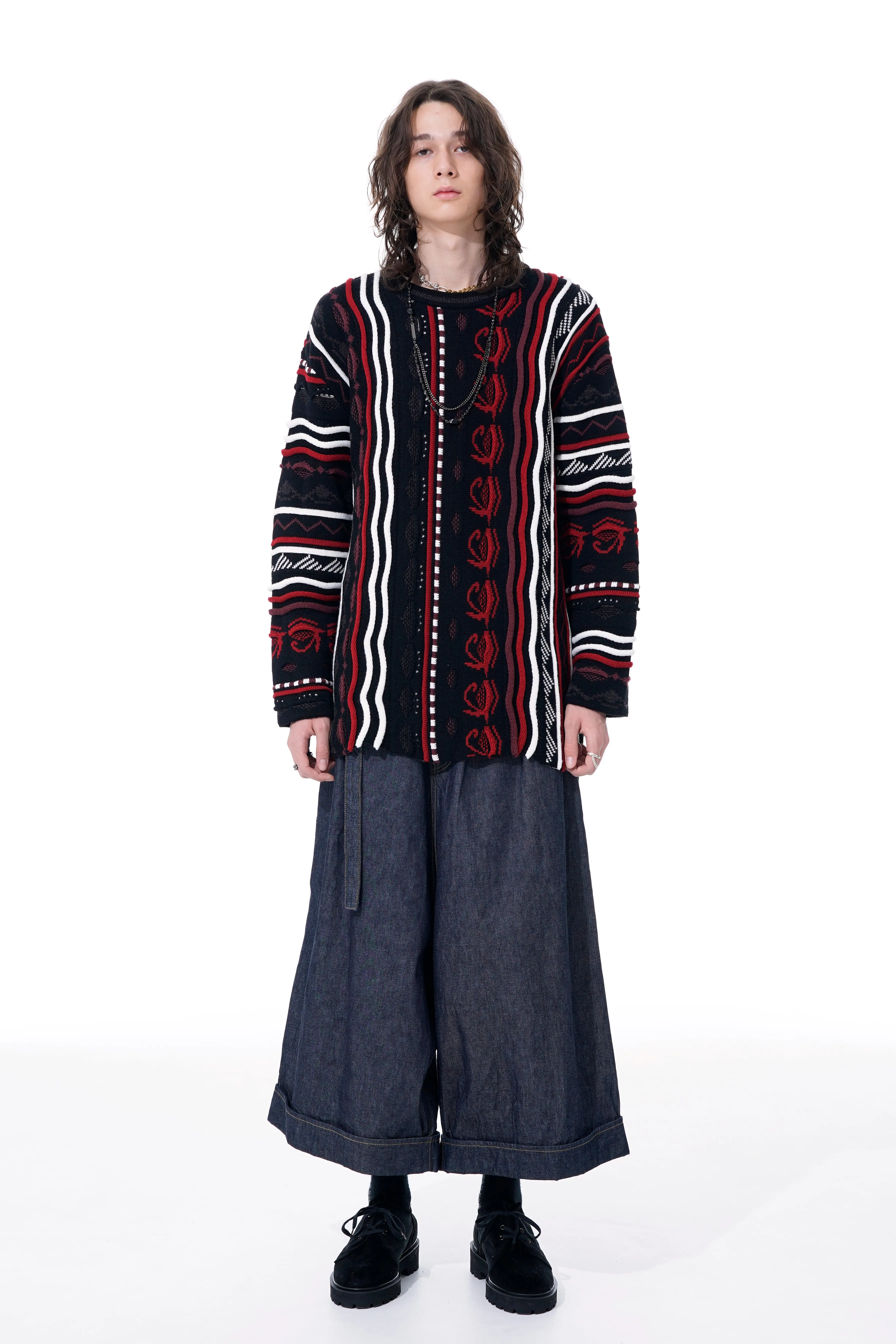 BULKY WOOL 3D MULTI-COLOR PULLOVER KNIT sold by Yohji Yamamoto product image thumbnail 2