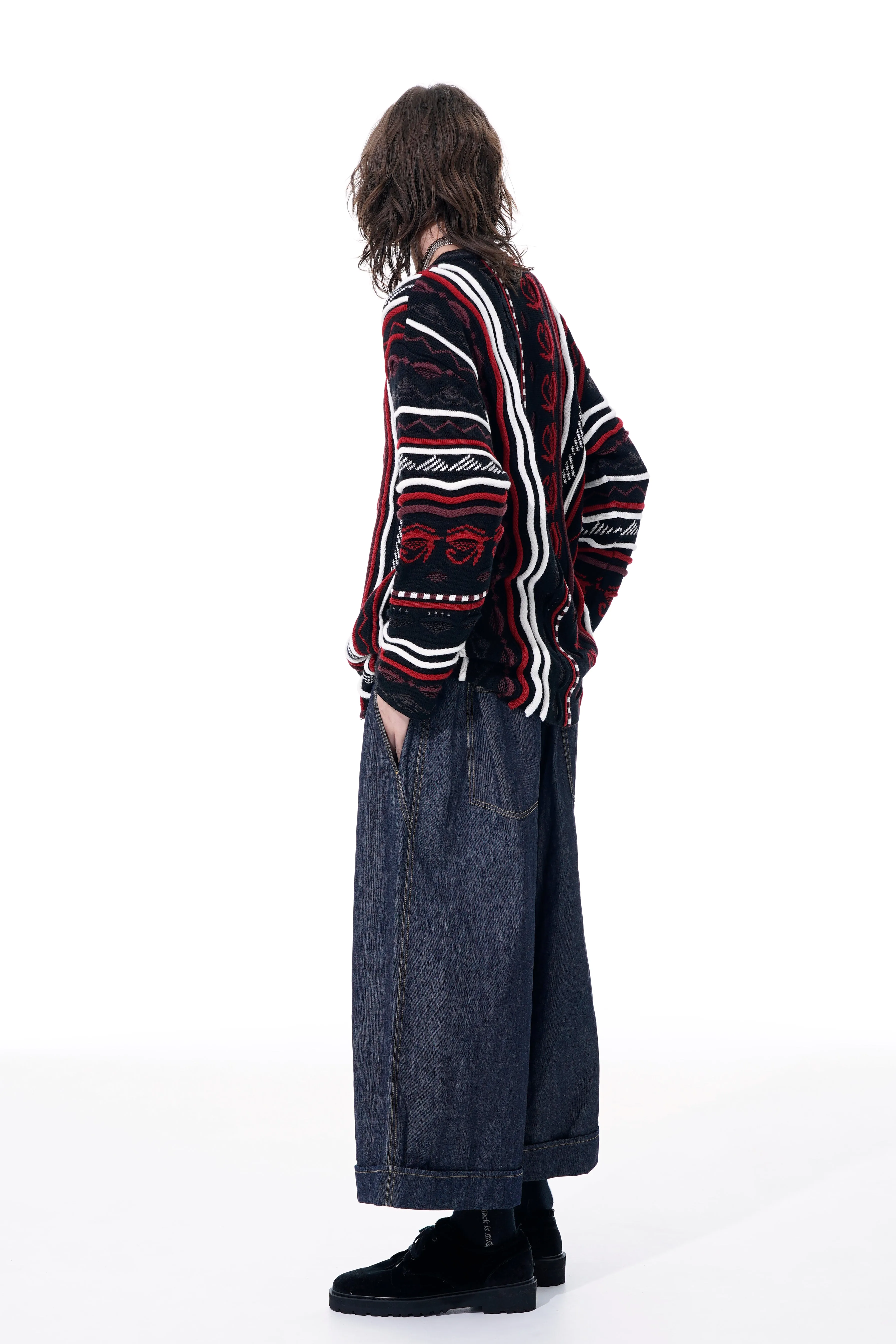 BULKY WOOL 3D MULTI-COLOR PULLOVER KNIT sold by Yohji Yamamoto product image thumbnail 4