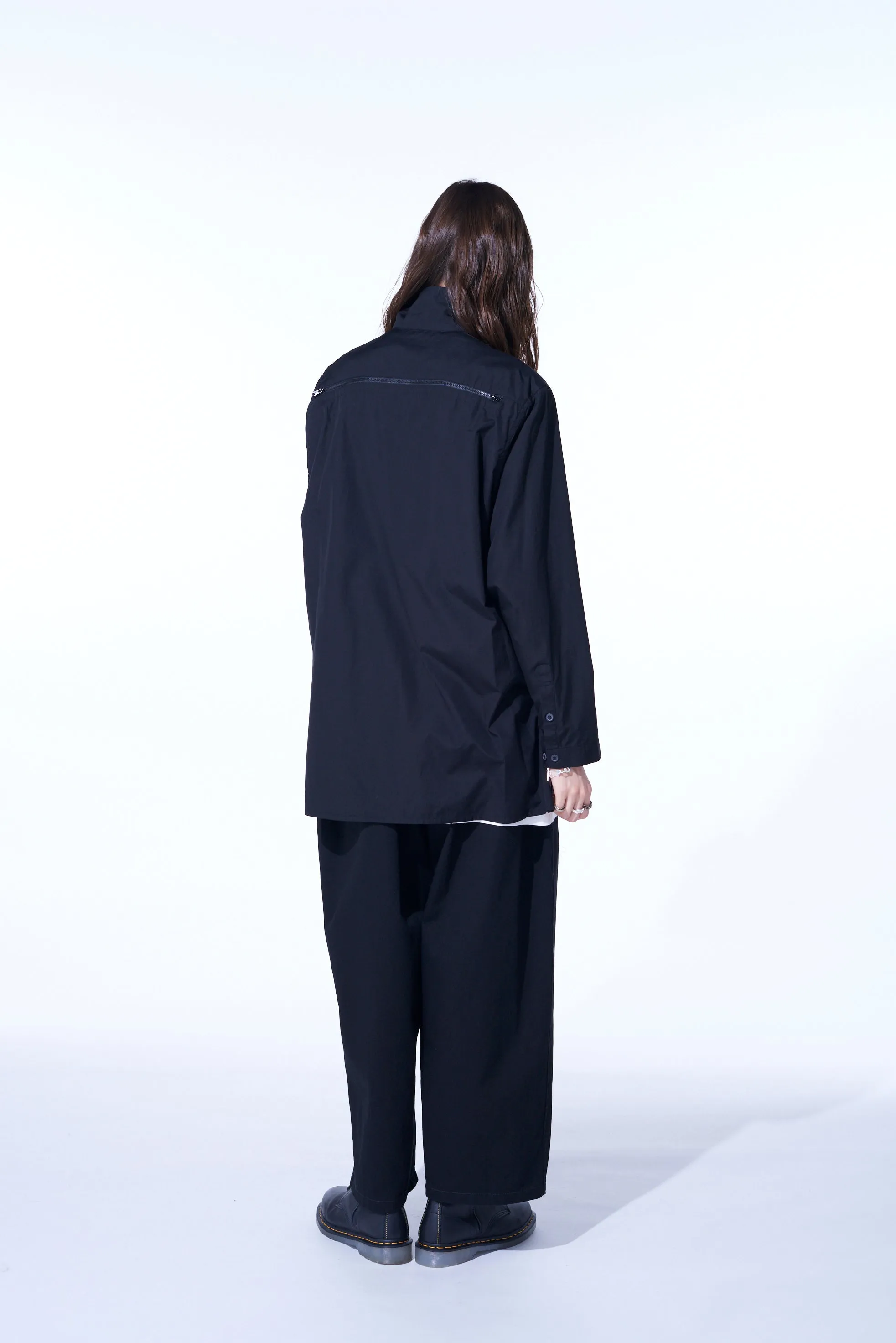 COTTON BROAD CLOTH STAND COLLAR SHIRTS WITH ZIP DESIGN sold by Yohji Yamamoto product image thumbnail 4