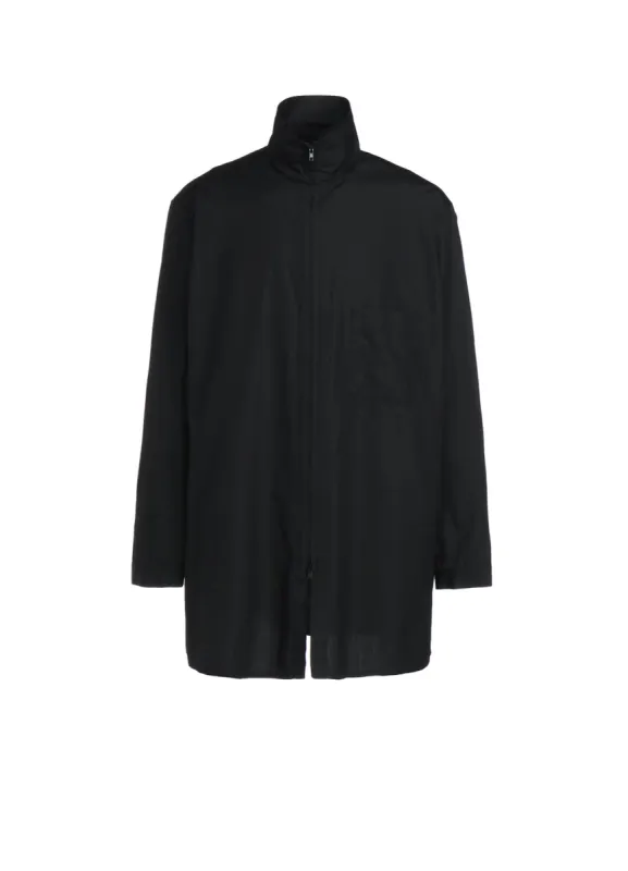COTTON BROAD CLOTH STAND COLLAR SHIRTS WITH ZIP DESIGN sold by Yohji Yamamoto