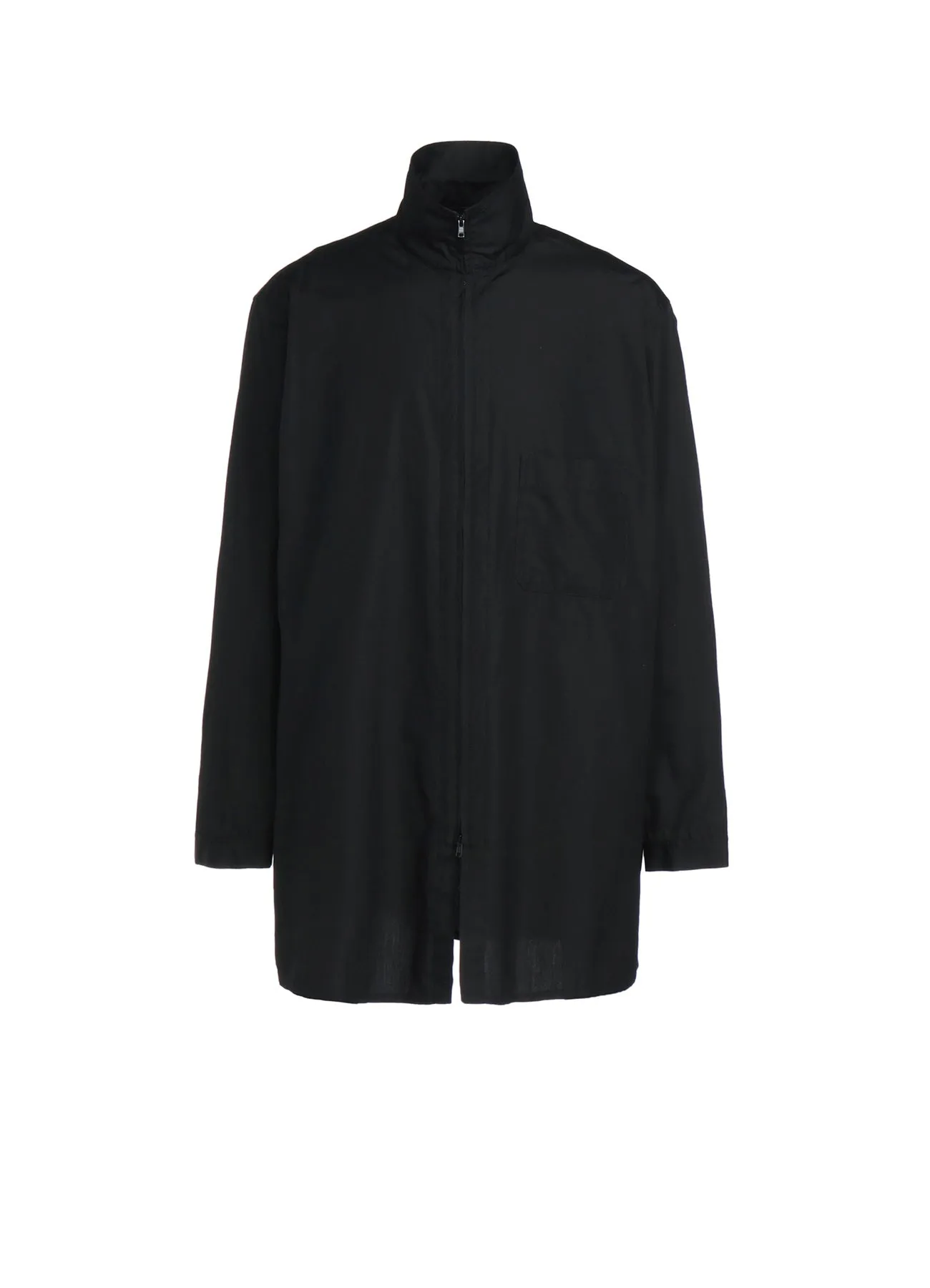 COTTON BROAD CLOTH STAND COLLAR SHIRTS WITH ZIP DESIGN sold by Yohji Yamamoto