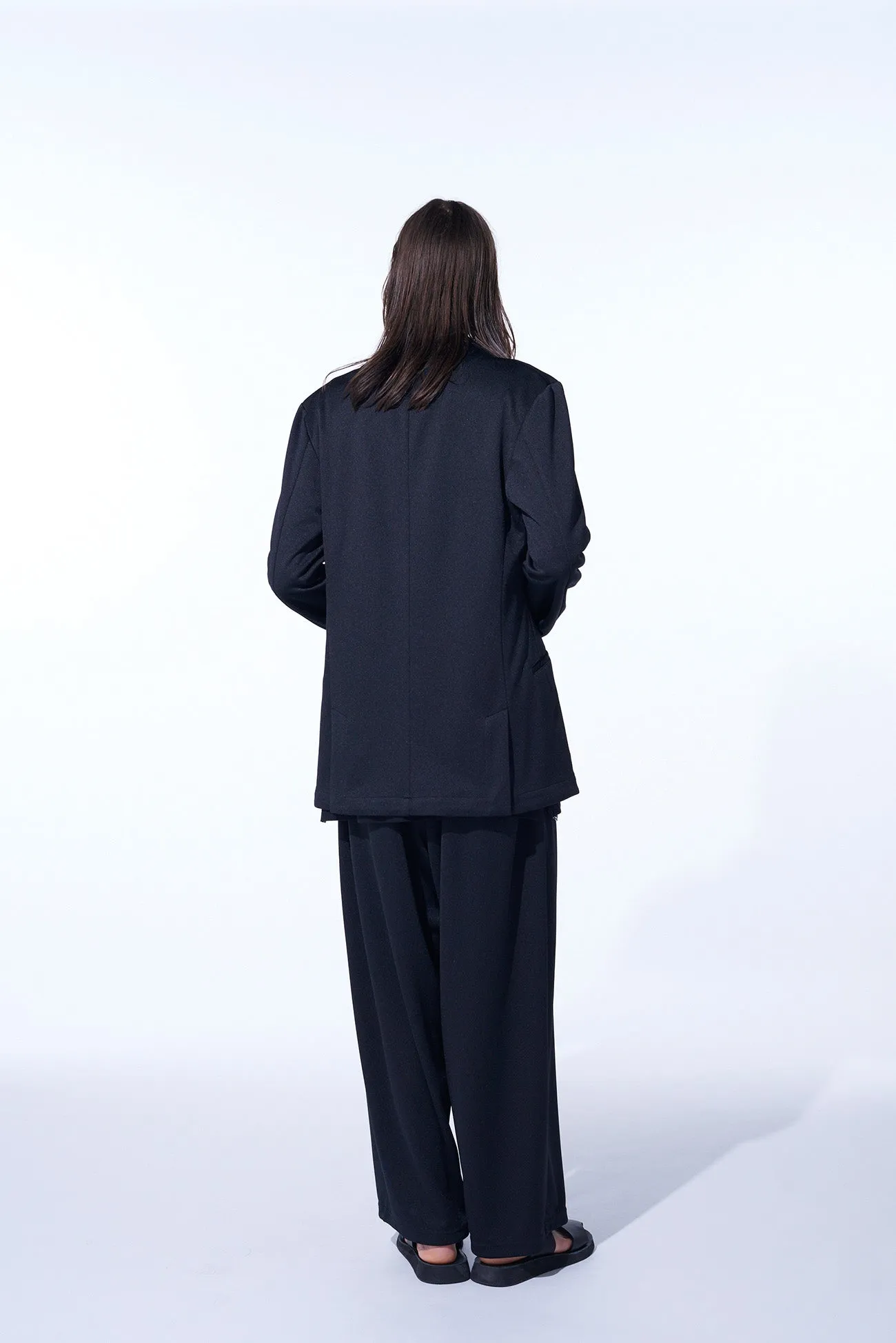 POLYESTER SMOOTH JERSEY NOTCHED LAPELS SLIM JACKET sold by Yohji Yamamoto product image thumbnail 4