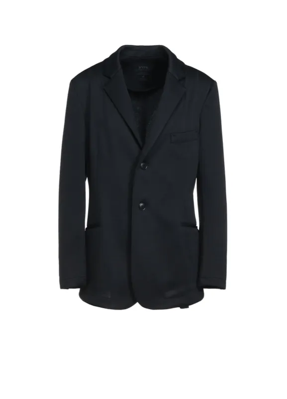 POLYESTER SMOOTH JERSEY NOTCHED LAPELS SLIM JACKET sold by Yohji Yamamoto