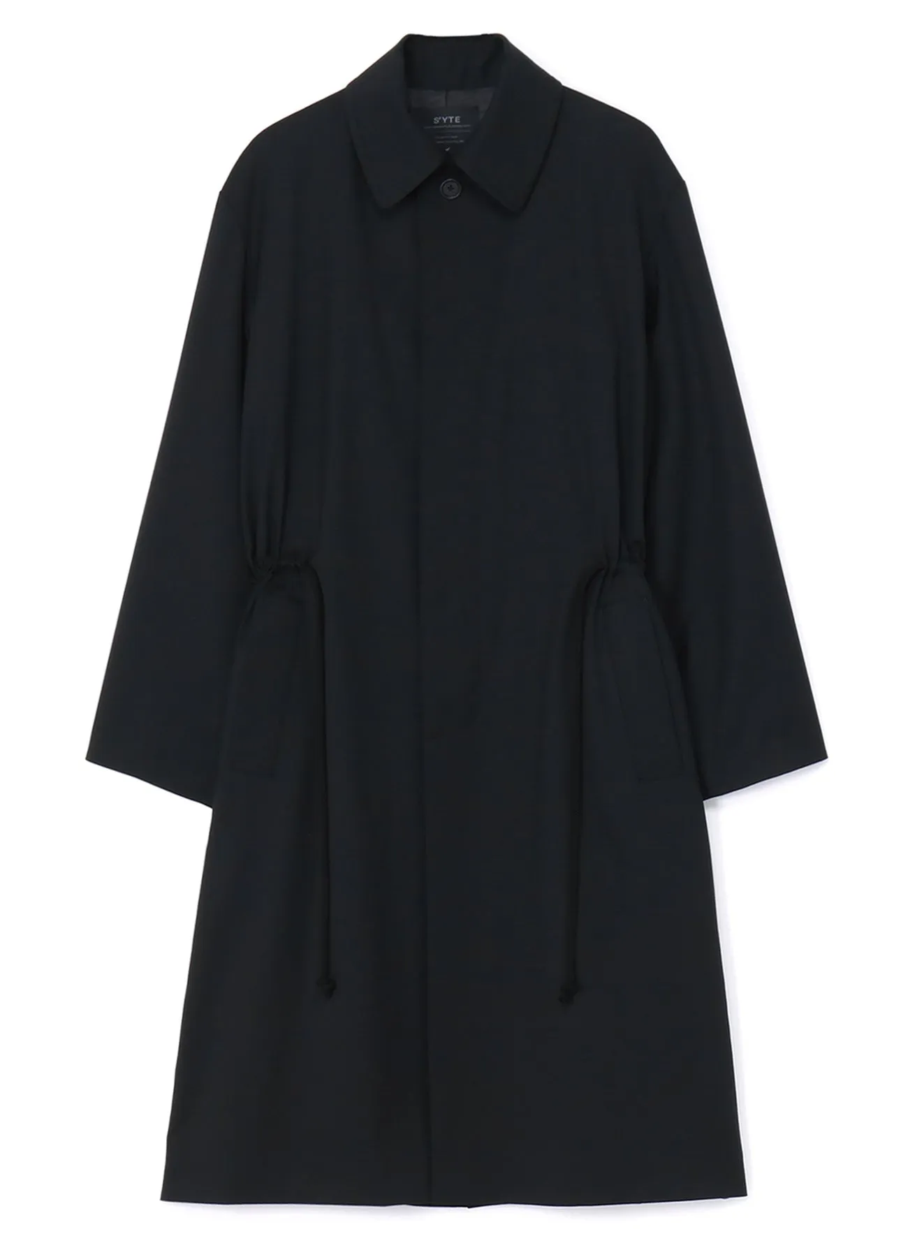 T/W GABARDINE SOUTIEN COLLAR WAIST TIE AND WING LONG COAT sold by Yohji Yamamoto product image thumbnail 3