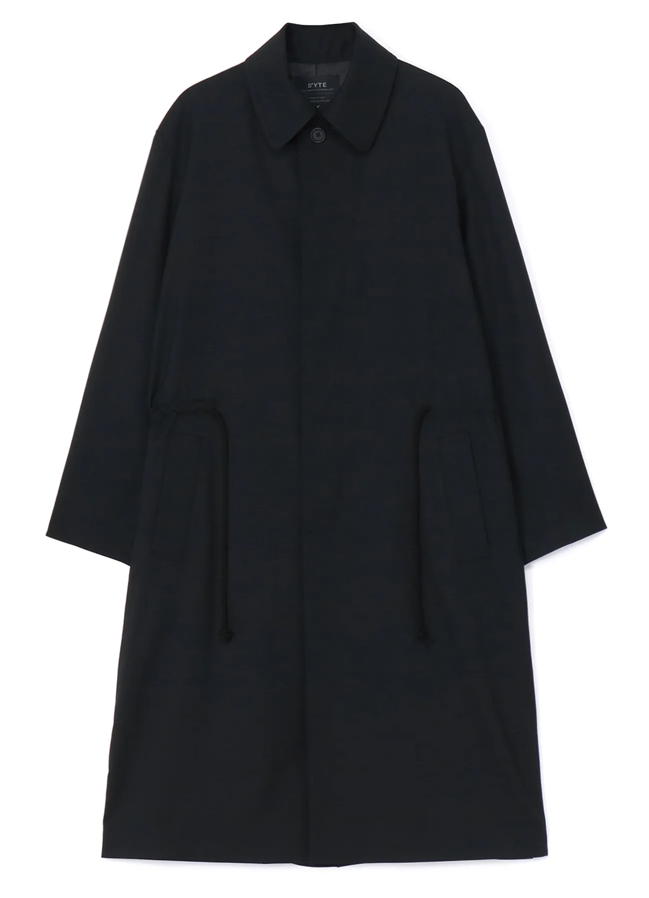 T/W GABARDINE SOUTIEN COLLAR WAIST TIE AND WING LONG COAT sold by Yohji Yamamoto product image thumbnail 2