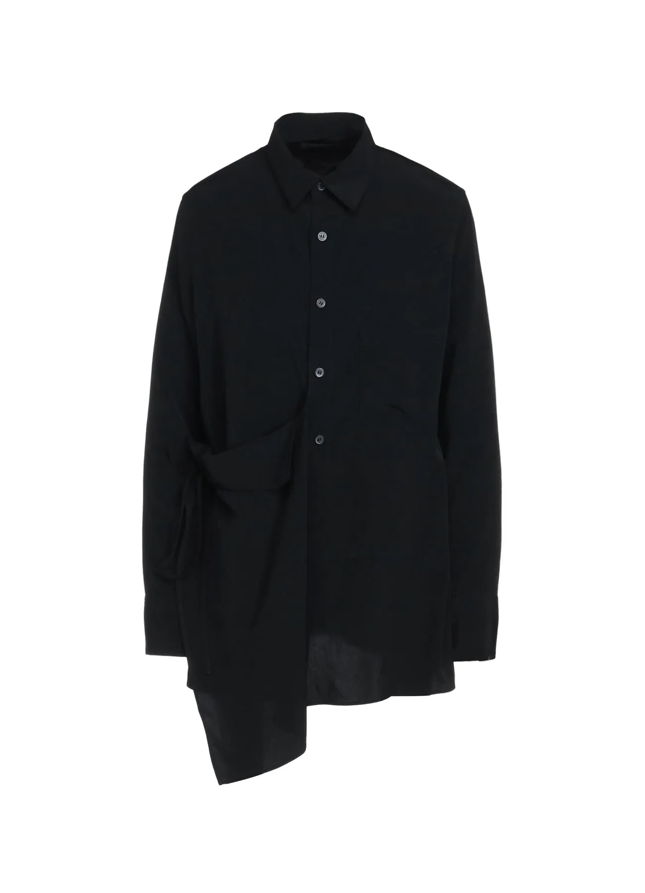 CREPE DE CHINE DRAPED SHIRT sold by Yohji Yamamoto