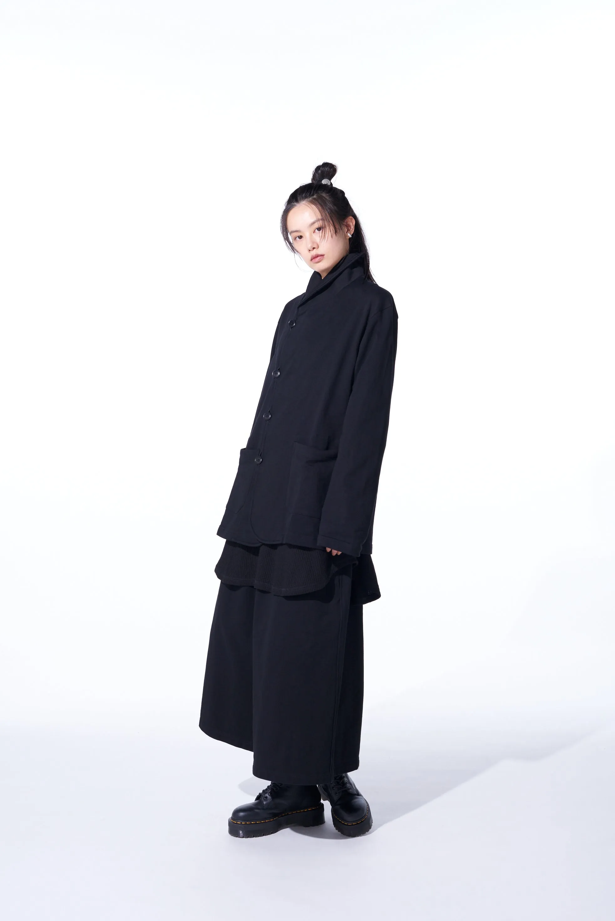 COTTON FLEECE SHAWL COLLAR CARDIGAN sold by Yohji Yamamoto product image thumbnail 3
