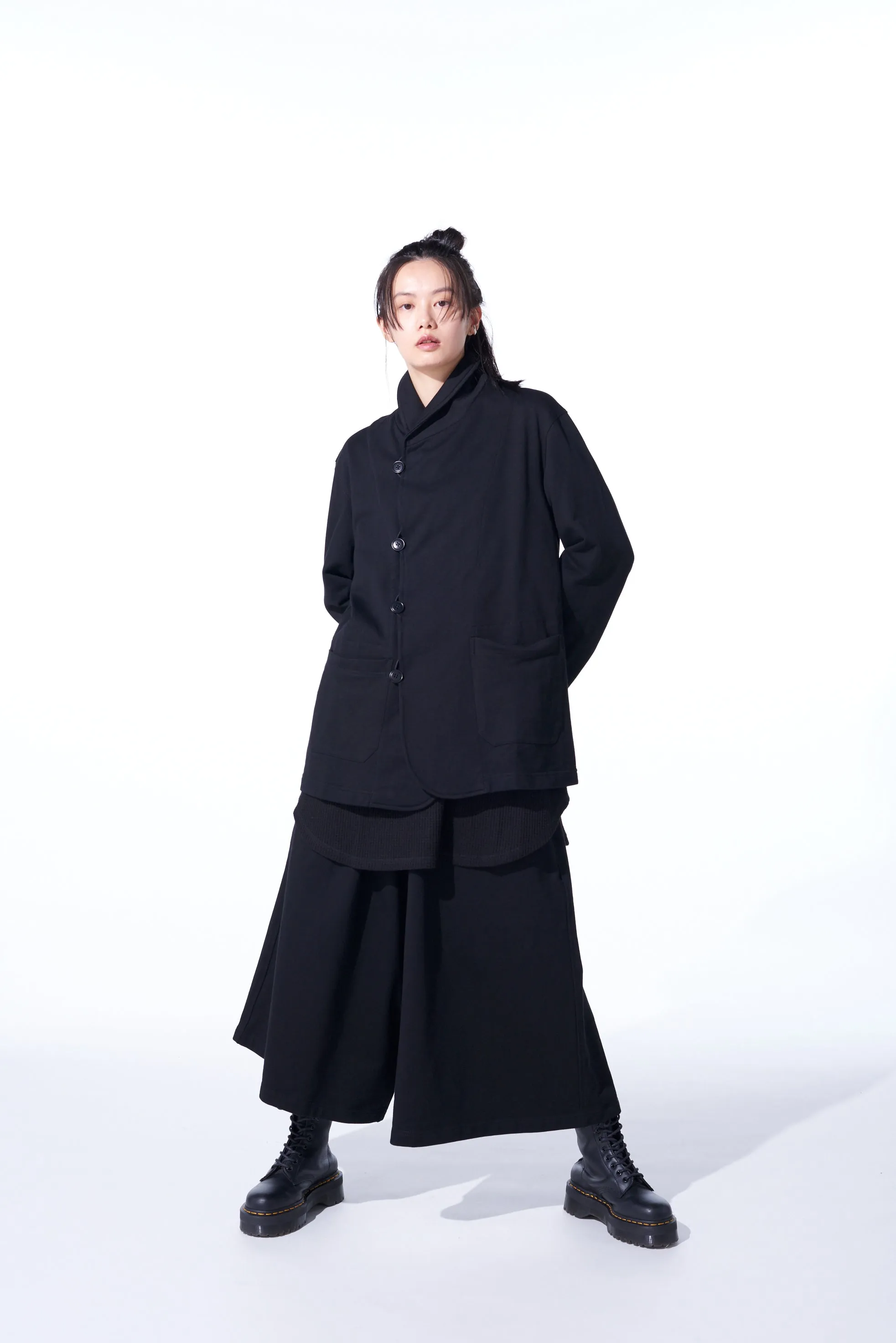 COTTON FLEECE SHAWL COLLAR CARDIGAN sold by Yohji Yamamoto product image thumbnail 2
