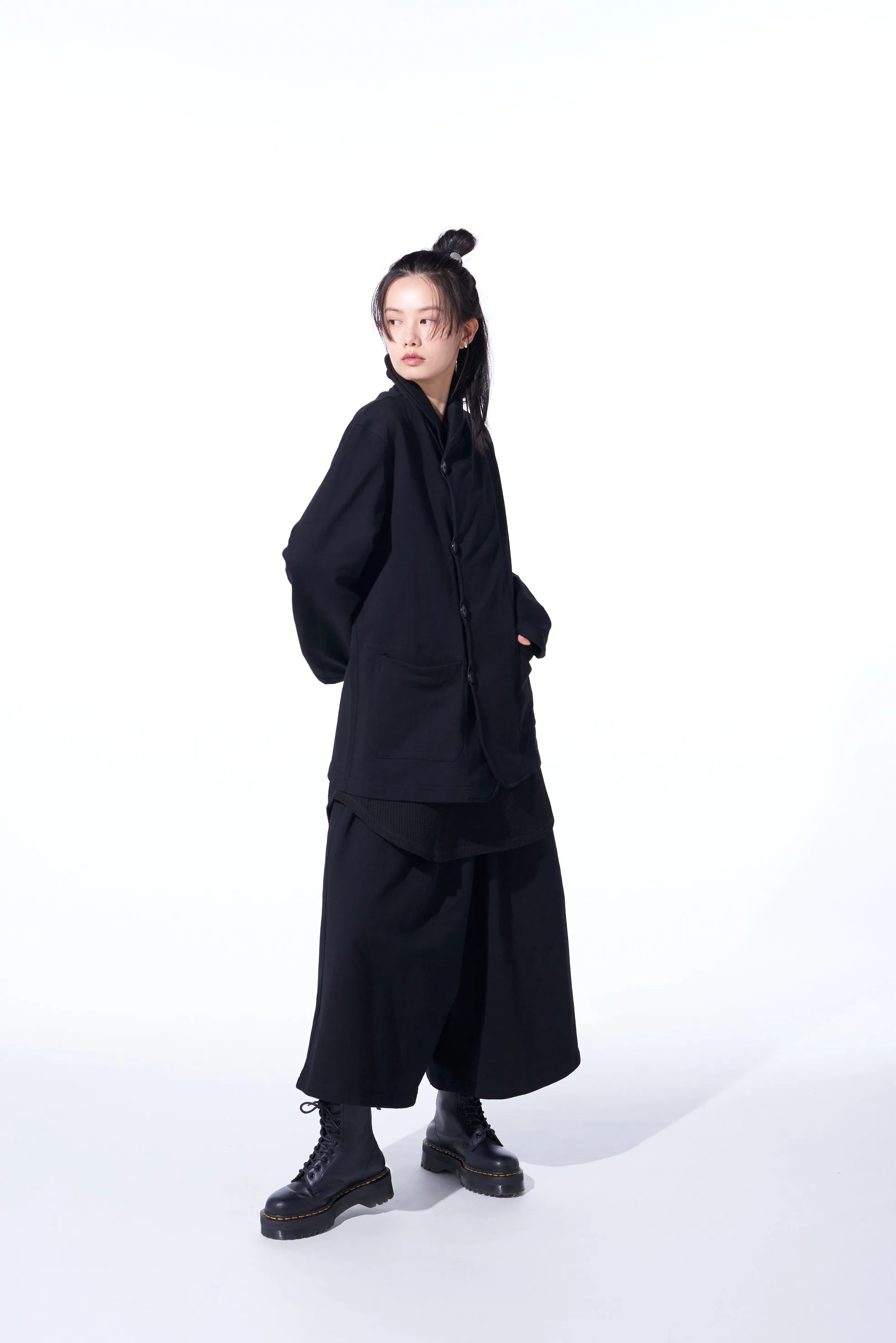 COTTON FLEECE SHAWL COLLAR CARDIGAN sold by Yohji Yamamoto product image thumbnail 5