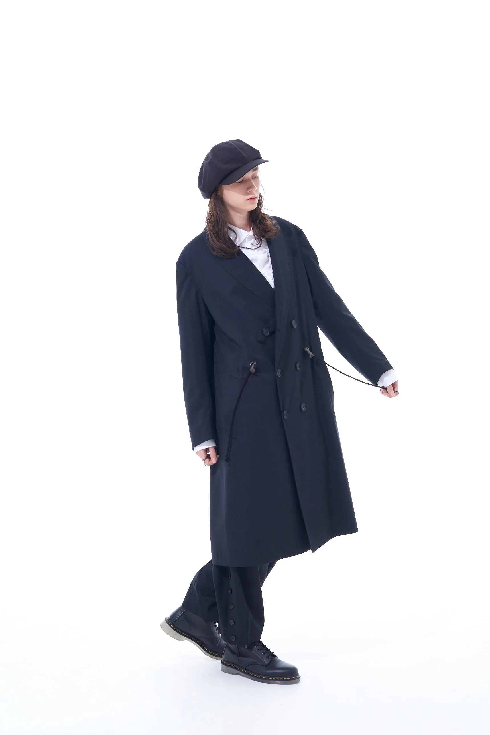 T/W GABARDINE SHAWL COLLAR DOUBLE COAT sold by Yohji Yamamoto product image thumbnail 5